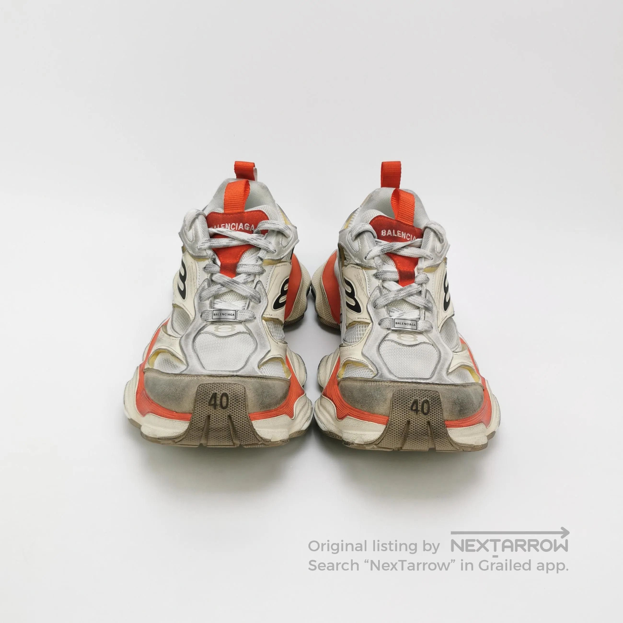 Balenciaga Balenciaga Chunky Sneaker Gray Orange Accents. Size US 9 / EU 42 - 3 Thumbnail