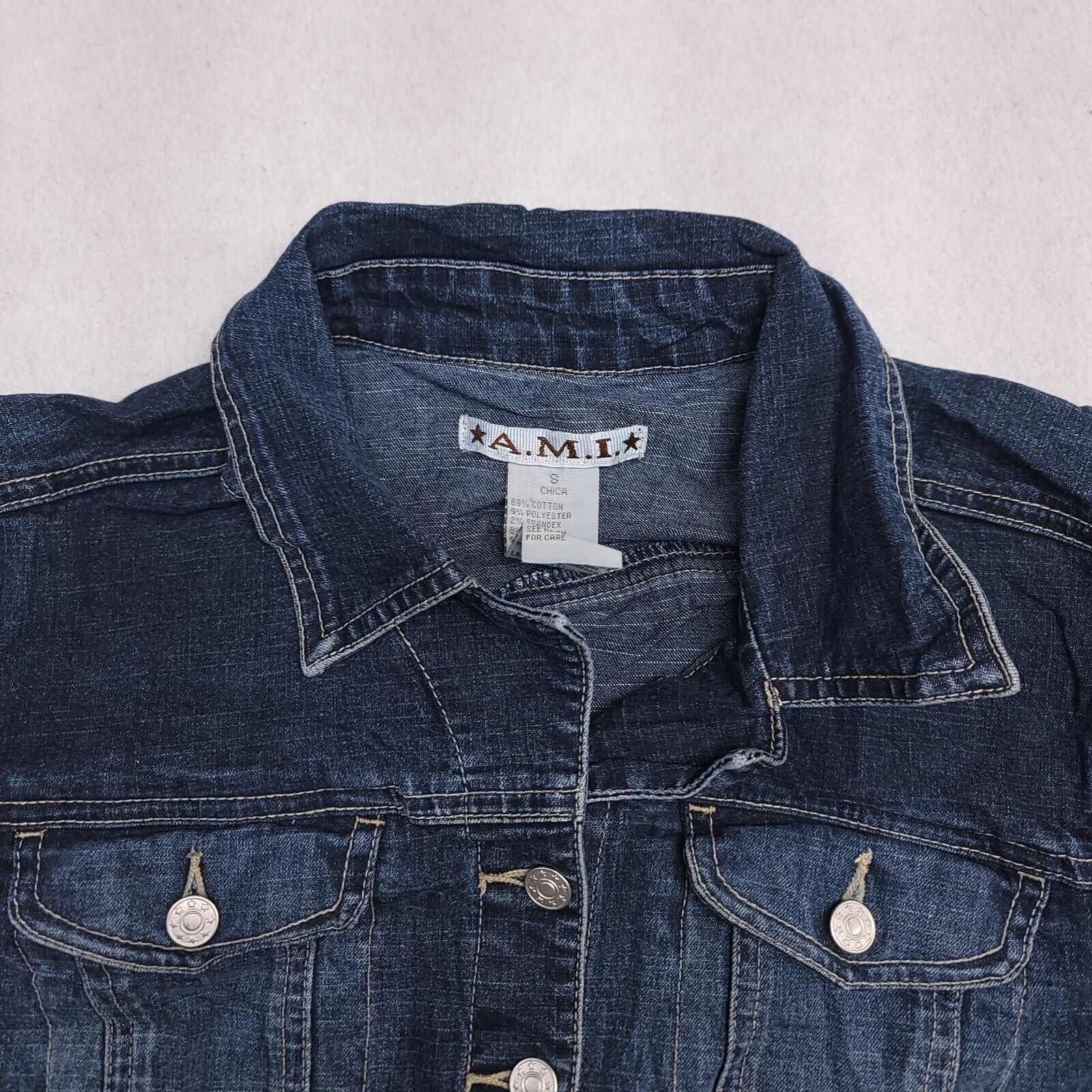 AMI AMI Casual Button Up Denim Jean Jacket Womens Size S Blue Size S / US 4 / IT 40 - 1 Thumbnail
