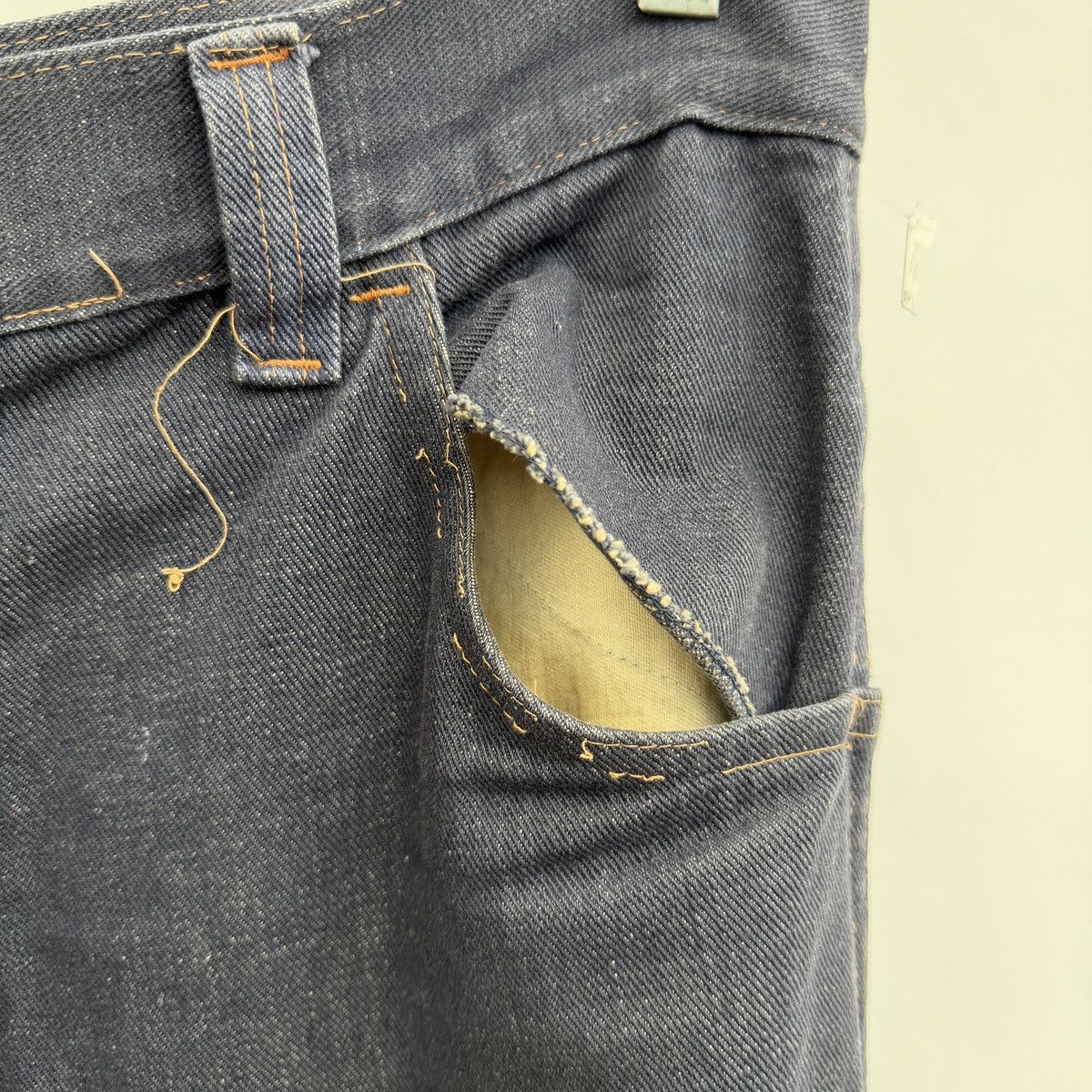 Vintage Vintage Hill & Holt Ltd. “destroyed” deep blue bootcut jeans Size US 34 / EU 50 - 4 Thumbnail
