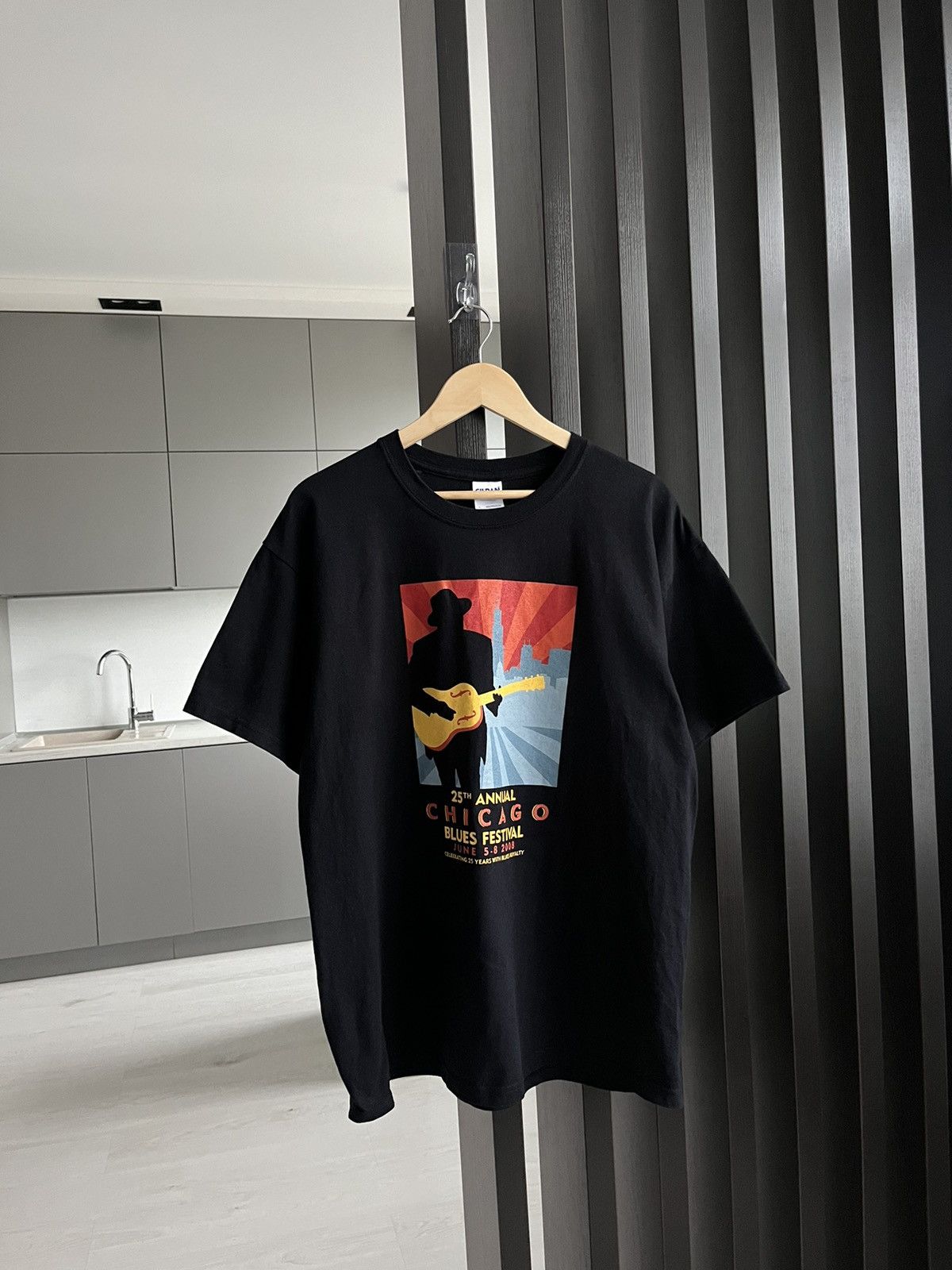 Gildan × Vintage 25th Annual Chicago Blues Festival 2008 BB King Beige Gildan Size US L / EU 52-54 / 3 - 1 Thumbnail