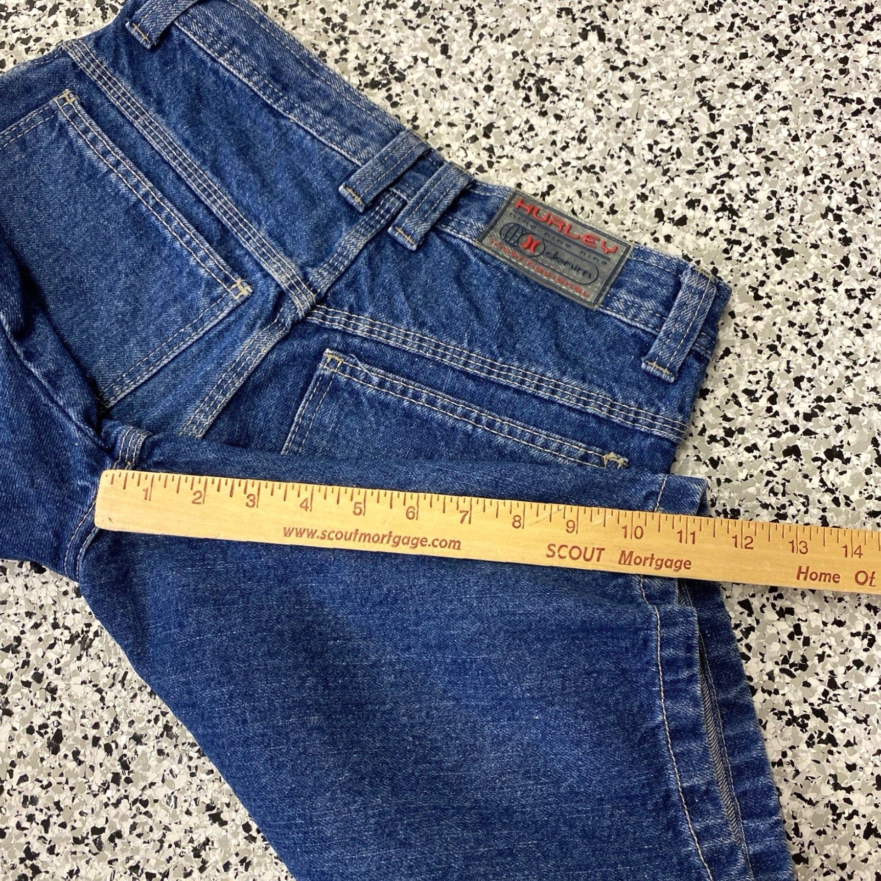Hurley Hurley Denim Shorts Jean Shorts 29x11 Cargo Carpenter Jorts Y2K Mens Regular Blue Denim Shorts 5-Pocket Zipper Button Pocket Size US 29 - 6 Thumbnail