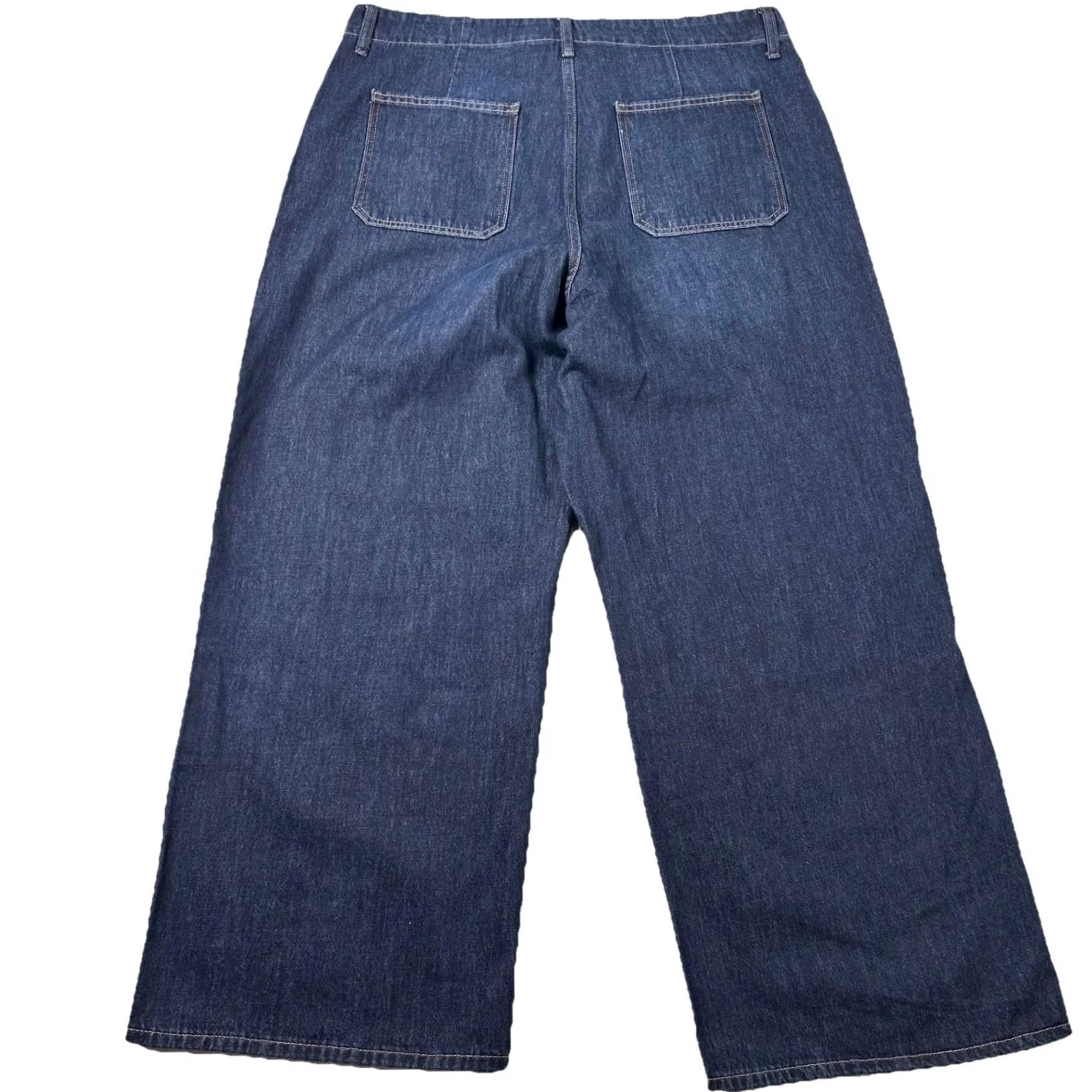 Old Navy Old Navy Jeans Womens 16 Baggy Wide Leg High Rise Denim Blue Vertical 16 Baggy Wide-Leg Jeans Womens Mens Womens Size 38" / US 16 / IT 52 - 2 Thumbnail