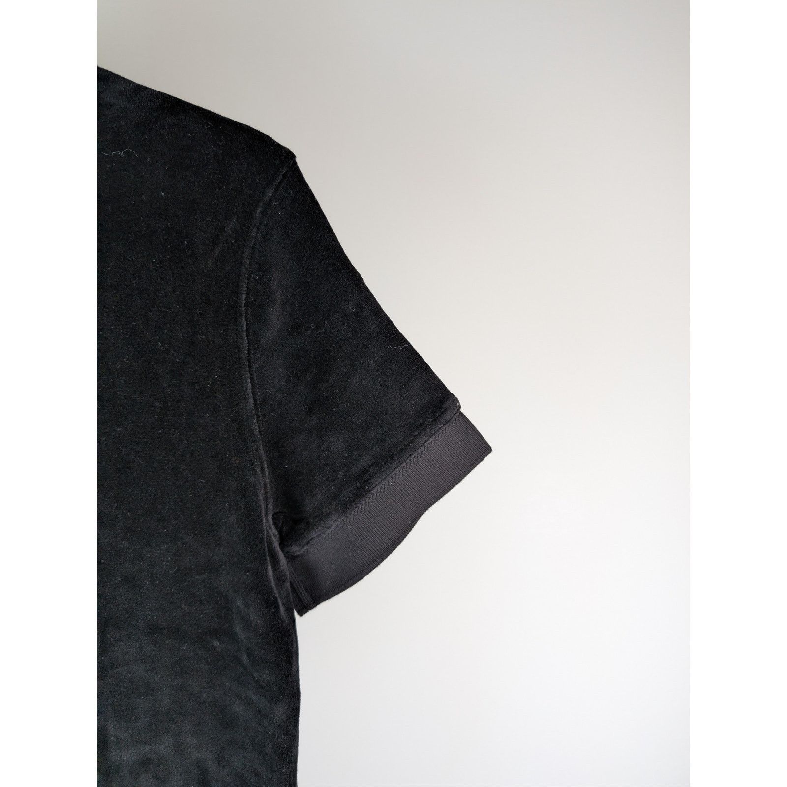 Tom Ford o1rshd1 CC20 Black Modal Velour Polo Shirt in Black Size US M / EU 48-50 / 2 - 13 Thumbnail