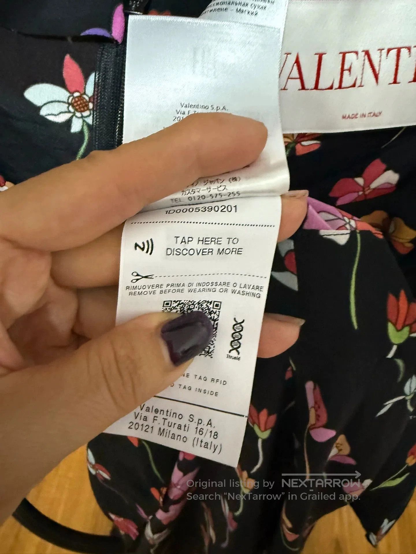 Valentino Valentino Silk Floral Print Dress. Size US L / EU 52-54 / 3 - 7 Thumbnail