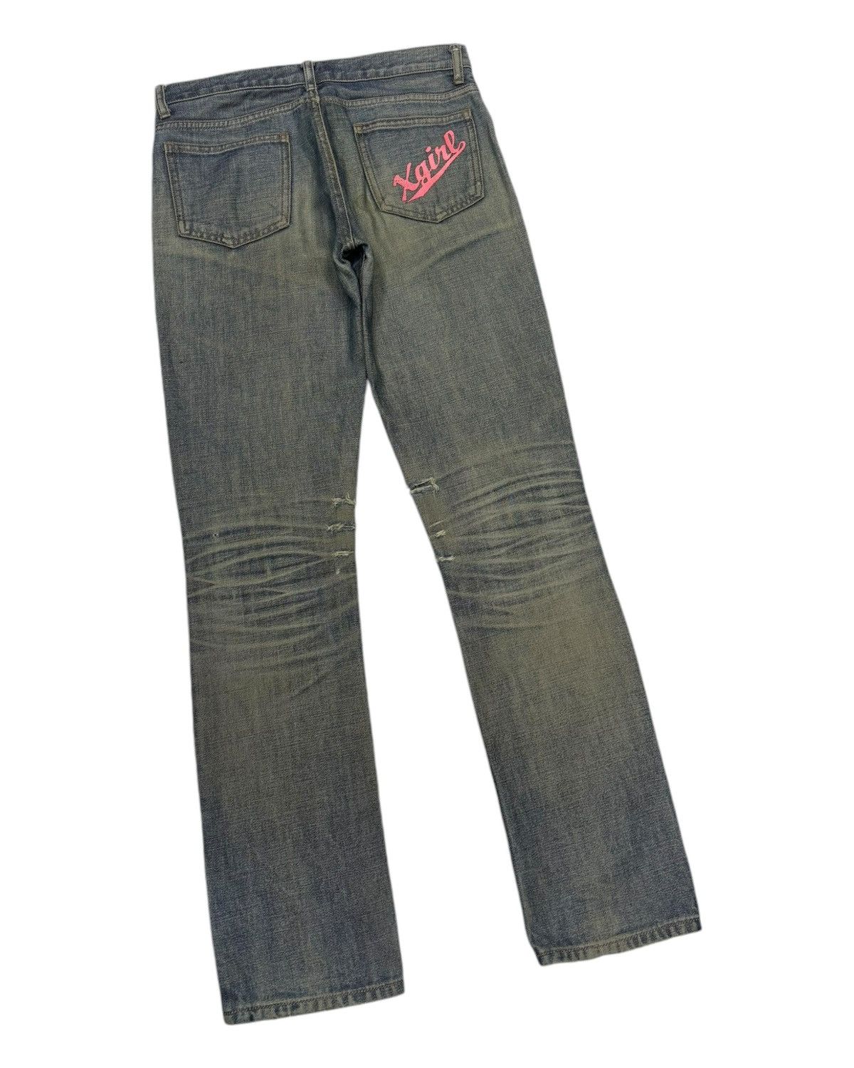 If Six Was Nine 🔥X-Girl Rusty Distressed Denim Jeans Size 28" / US 6 / IT 42 - 6 Thumbnail