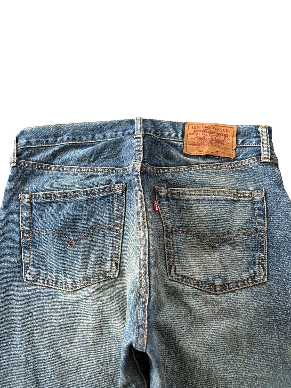 Levi's Vintage 80s Levis 502 Big E Selvedge Mud Wash Baggy Jeans Size US 32 / EU 48 - 9 Thumbnail