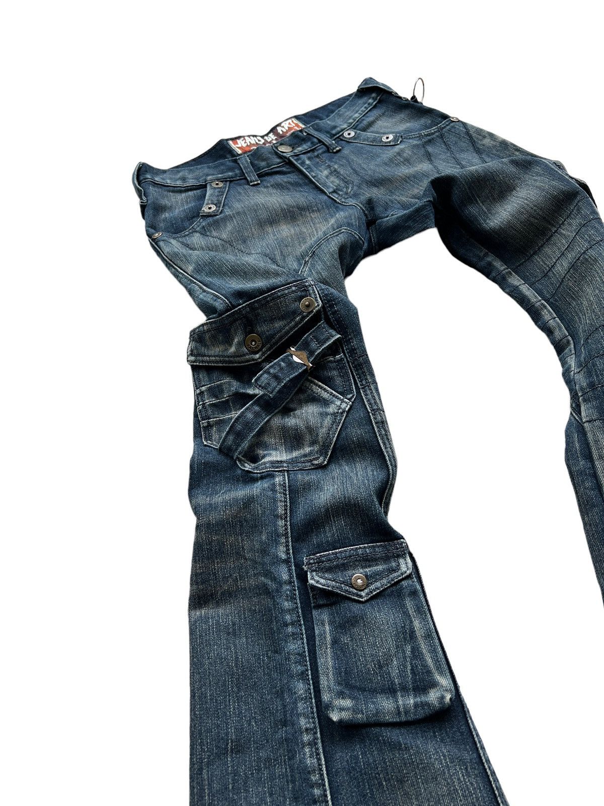 20471120 Jeans De Art 🇯🇵 Cyberpunk Multipocket Flare Denim Cargo Size US 33 - 6 Thumbnail