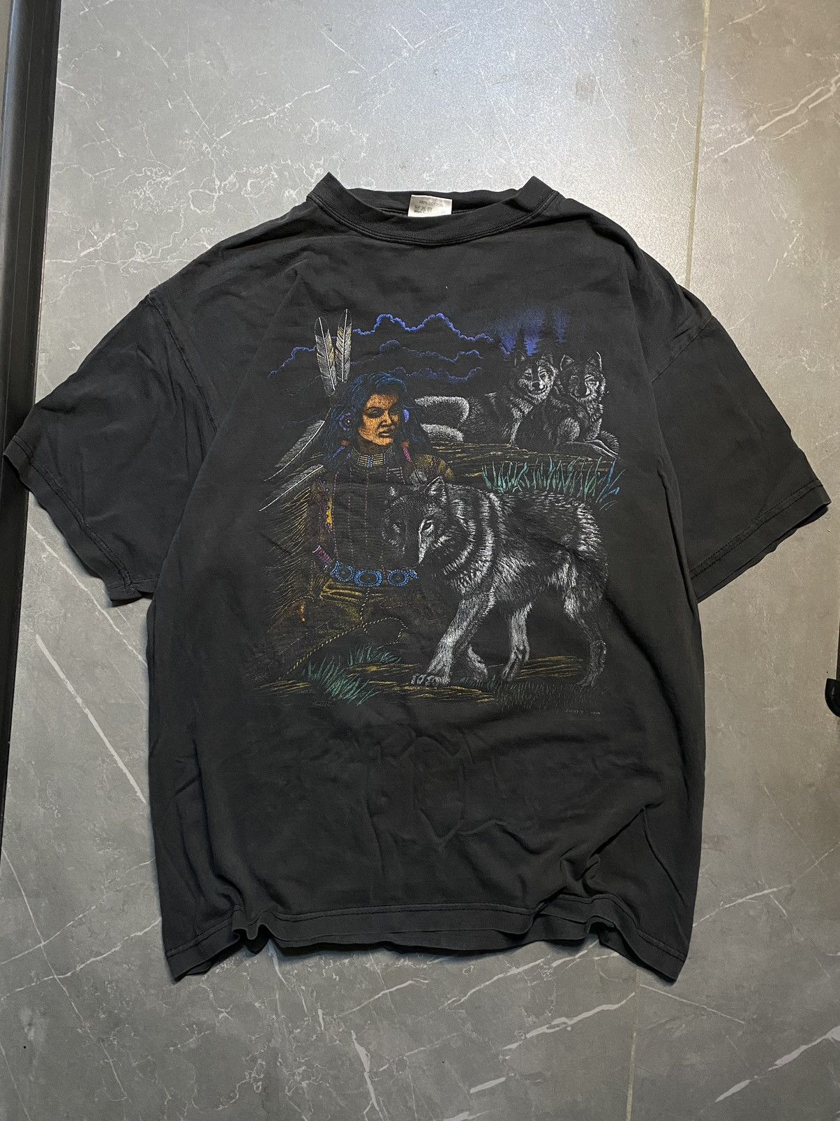 Vintage Vintage Indians London Zip T-Shirt SZ XL Size US XL / EU 56 / 4 - 1 Thumbnail