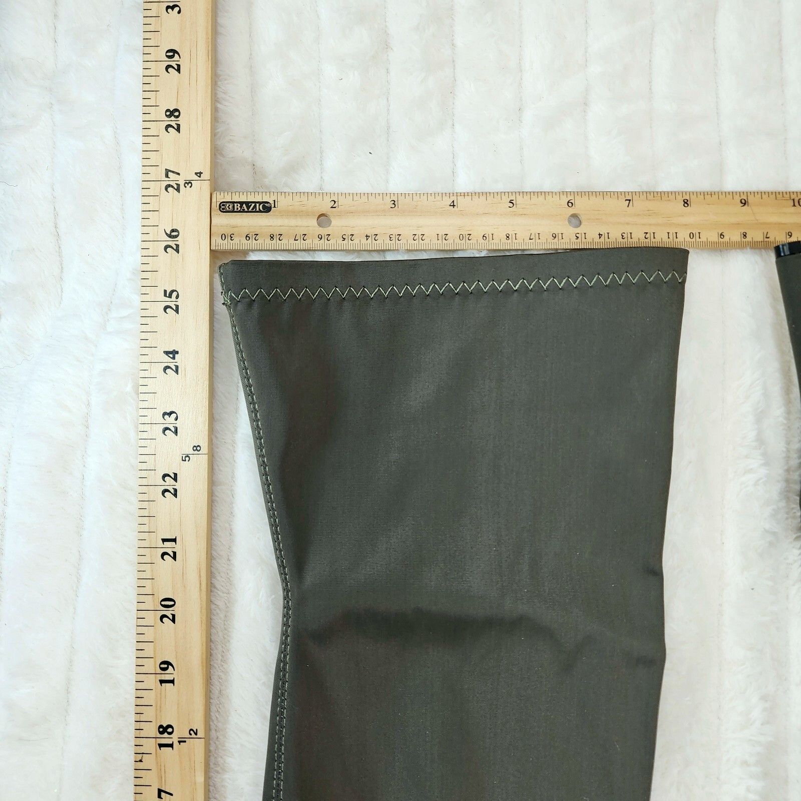 Other Vicky Olive Army Green Open Square Toe Stretch Thigh High He Size US 7.5 / IT 37.5 - 9 Thumbnail