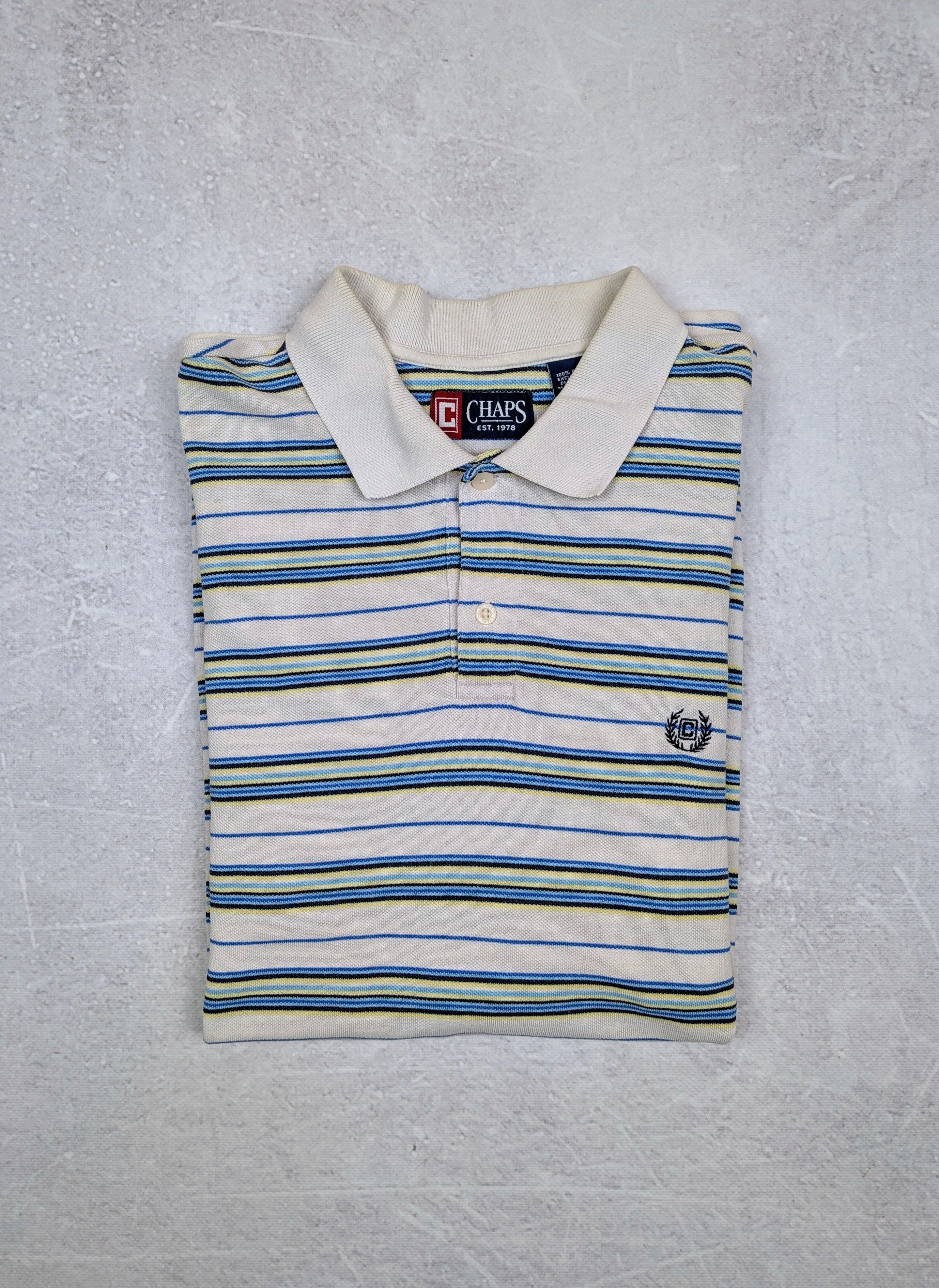 Chaps Ralph Lauren Chaps Vintage Striped Polo Shirt Size L Size US L / EU 52-54 / 3 - 4 Thumbnail