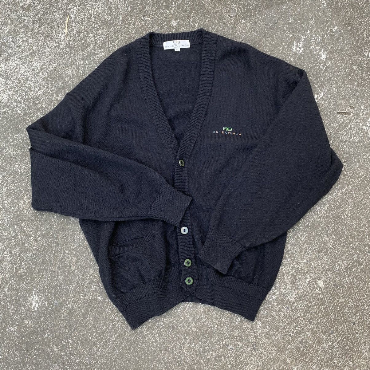 Balenciaga BALENCIAGA Black Logo Knit Cardigan. Size M / US 6-8 / IT 42-44 - 15 Thumbnail