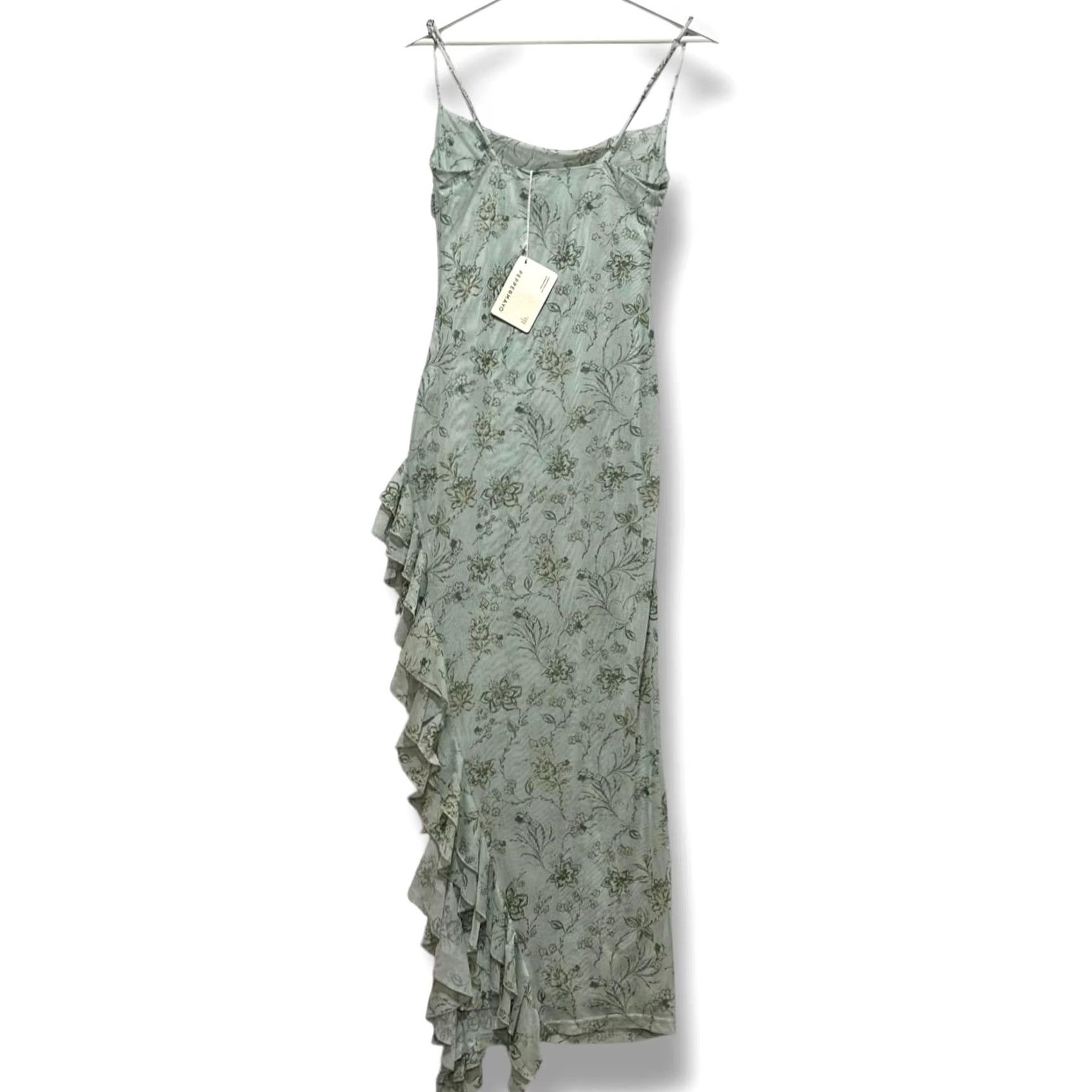 Vintage Peppermayo Maxi Dress Yellow Floral Sleeveless Strapless Ruffle NWT Size 4 Women Size S / US 4 / IT 40 - 3 Thumbnail