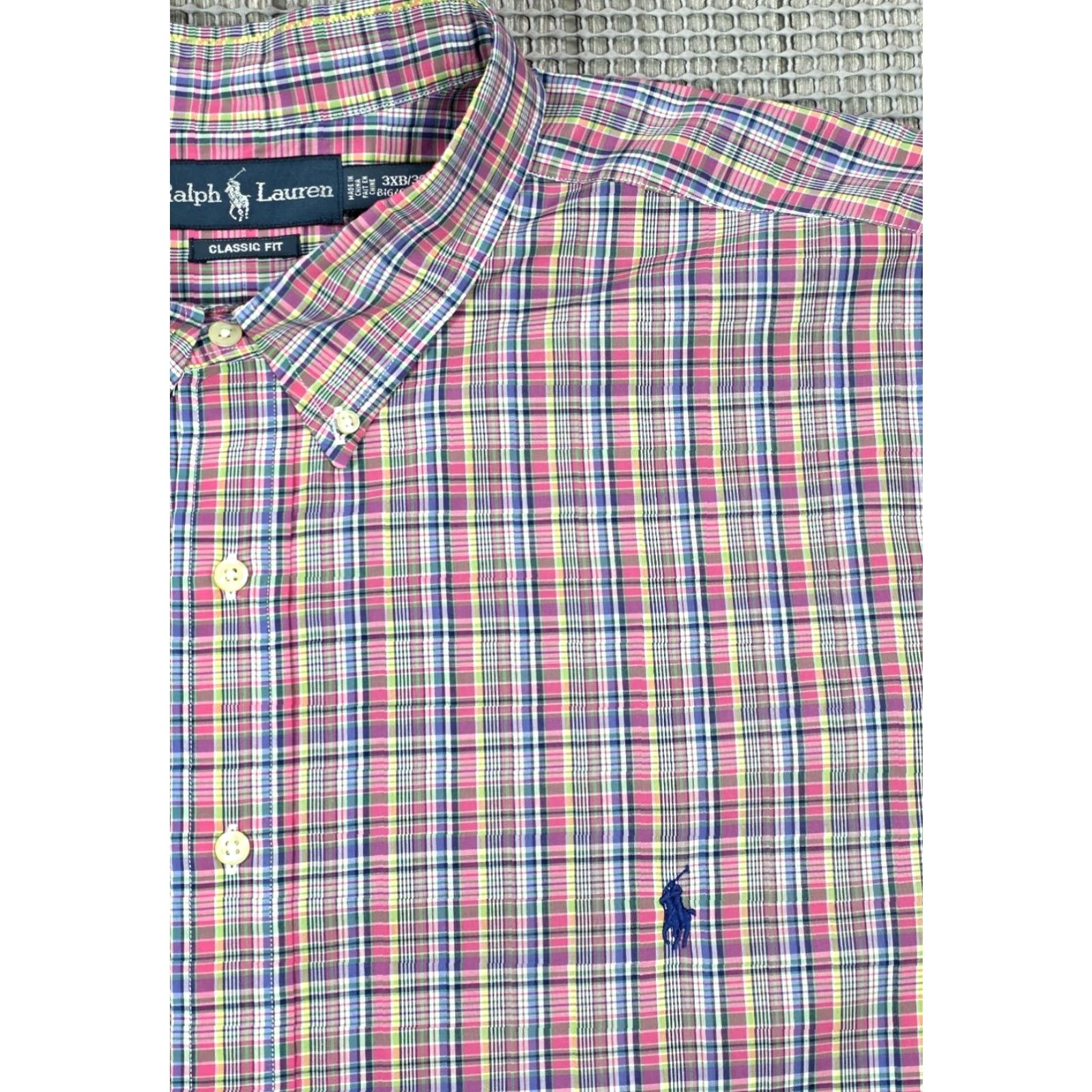 Polo Ralph Lauren Polo Ralph Lauren Button-Up Shirt Multicolor Plaid Poplin Long Sleeve Mens 3XB Big & Tall Button-Down OCBD Polo Shirt Size US XXL / EU 58 / 5 - 3 Thumbnail
