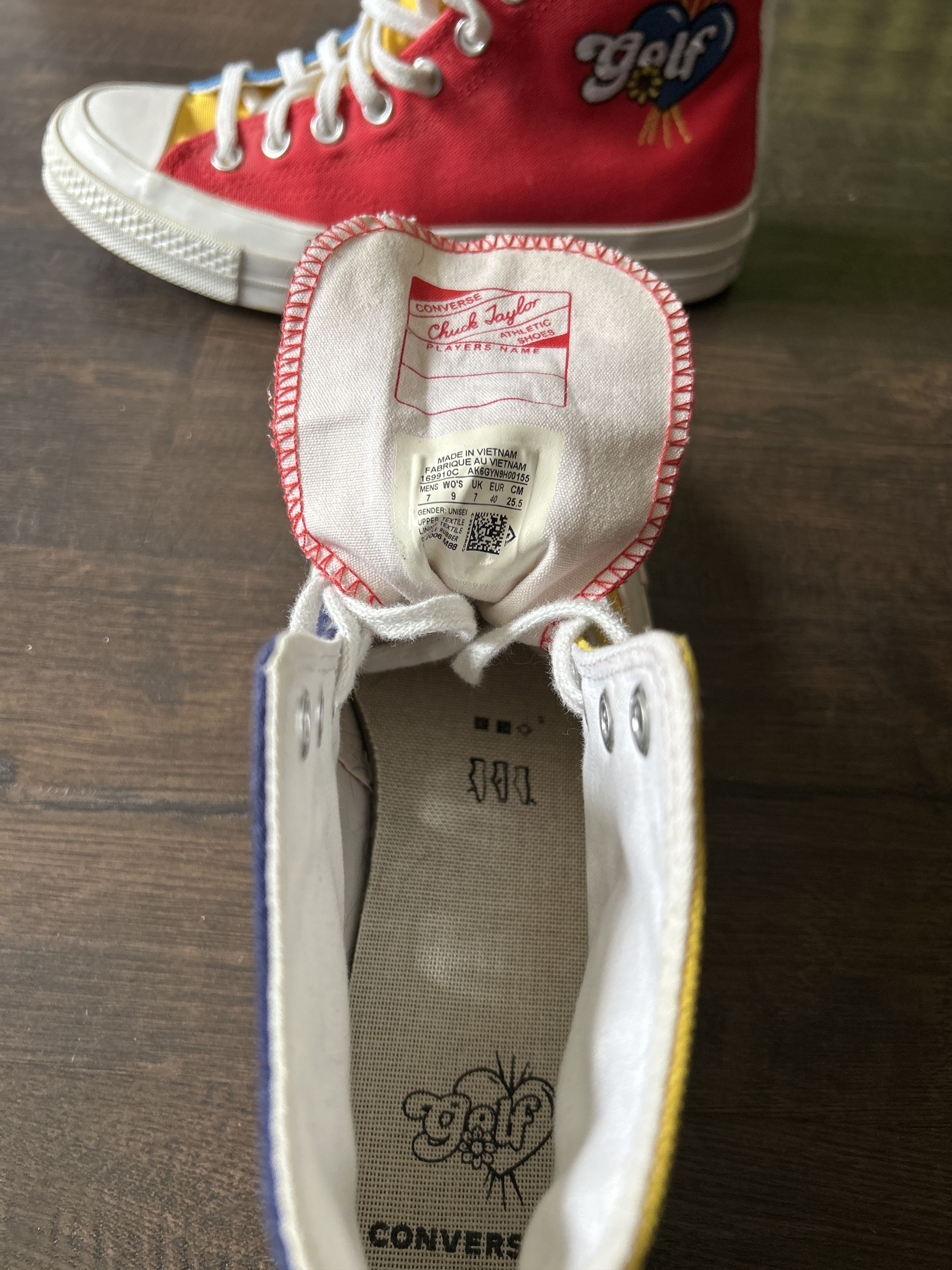 Golf Wang Converse x Golf Wang Chuck 70 High Top Tri-Panel Size US 7 / EU 40 - 4 Thumbnail