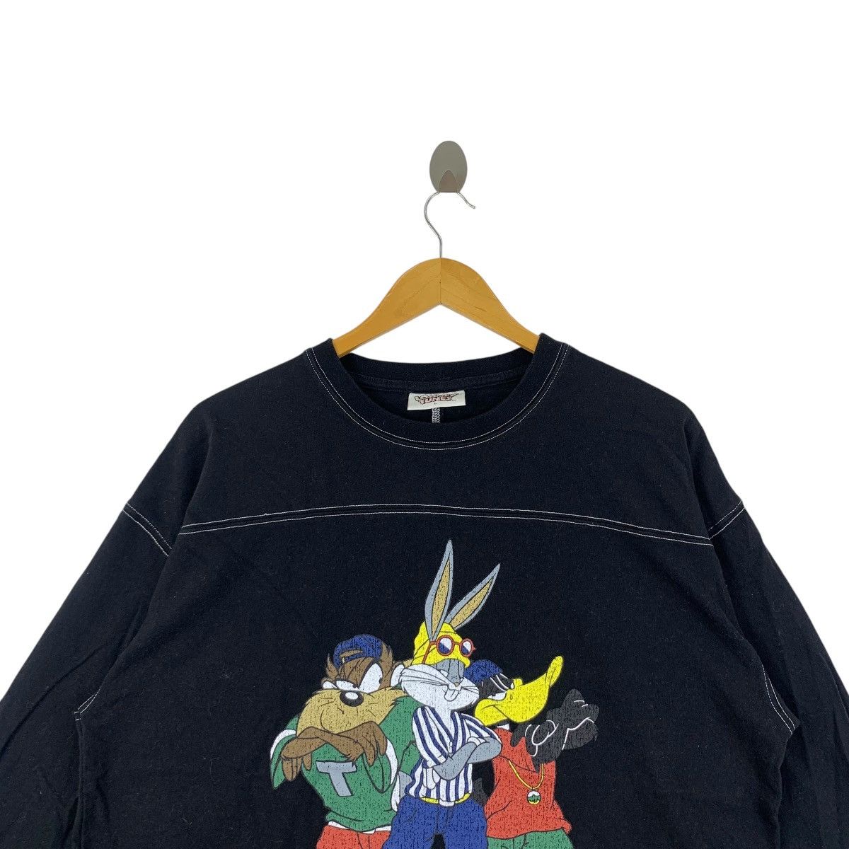 Vintage LOONEY TUNES HIP HOP RASTA RAP Cartoon Tee Shirt Size L / US 10 / IT 46 - 2 Thumbnail