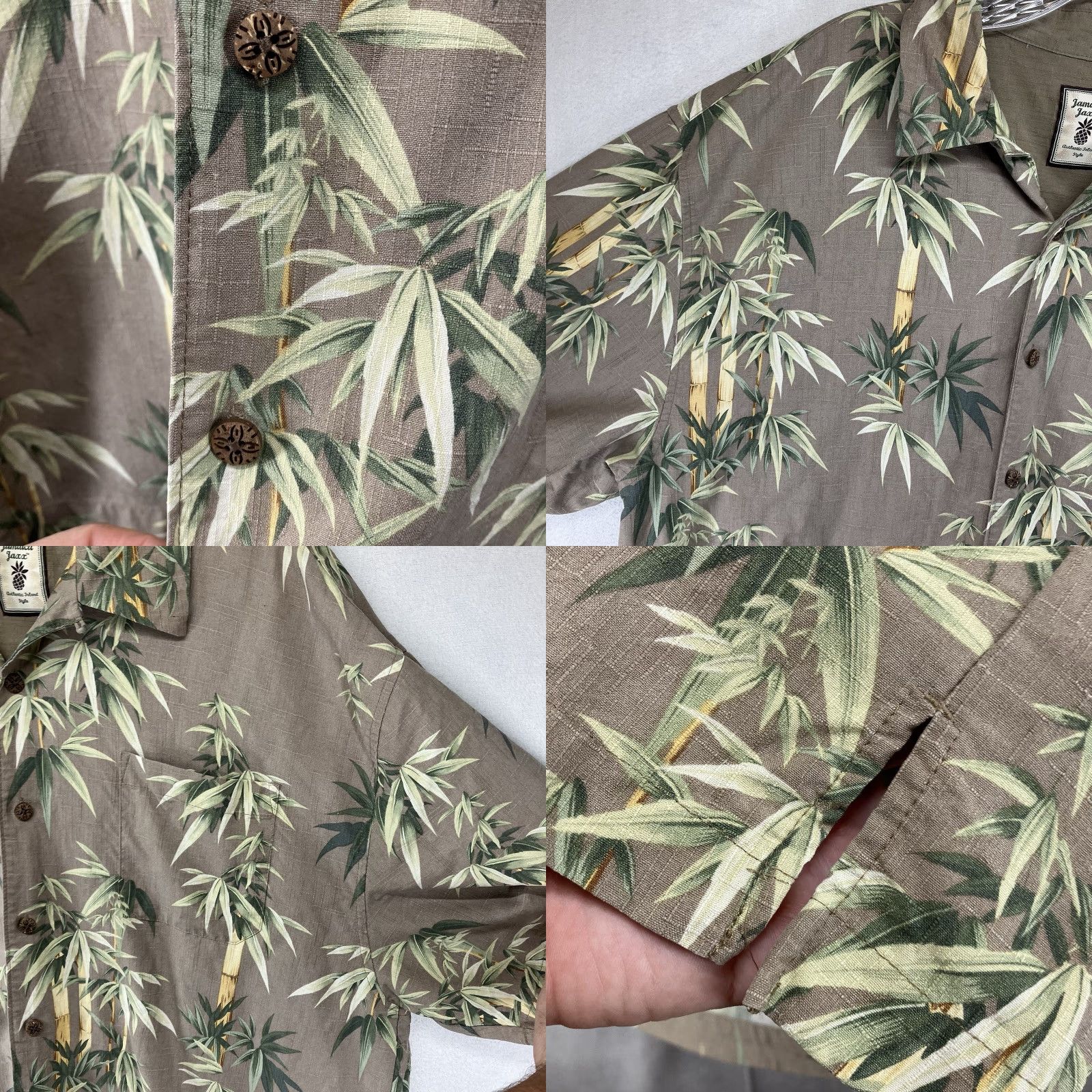 Vintage VINTAGE Jamaica Jaxx Men’s Short Sleeve Silk Button-Up Shirt 2XL Floral Hawaiian Casual Summer Mens Size US XXL / EU 58 / 5 - 8 Thumbnail
