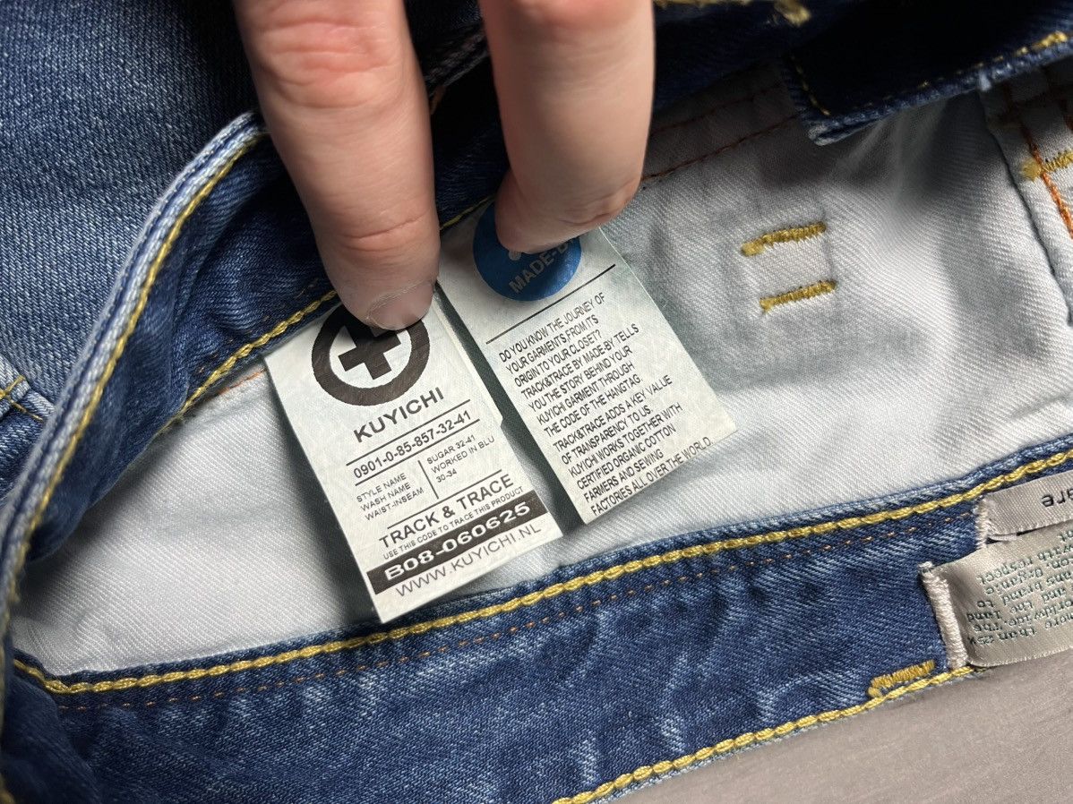 Japanese Brand Kuyichi sugar low loose flare denim jeans organic cotton Size US 30 / EU 46 - 4 Thumbnail