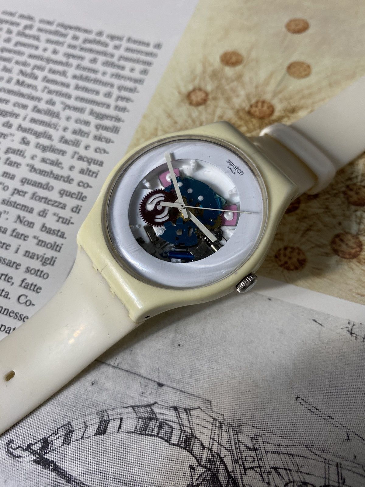 Jewelry × Swatch × Vintage Skeleton Swatch Watch with Open Design Size ONE SIZE - 5 Thumbnail