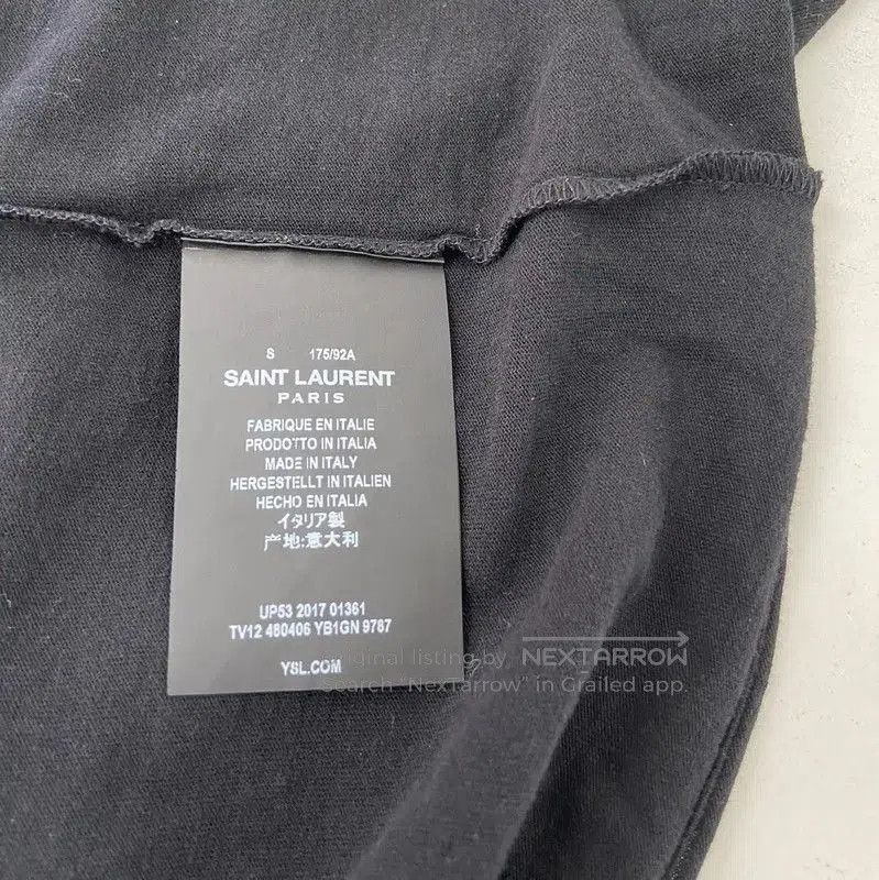 Yves Saint Laurent YSL Summer Black Cotton T-Shirt for Women . Size S / US 4 / IT 40 - 6 Thumbnail