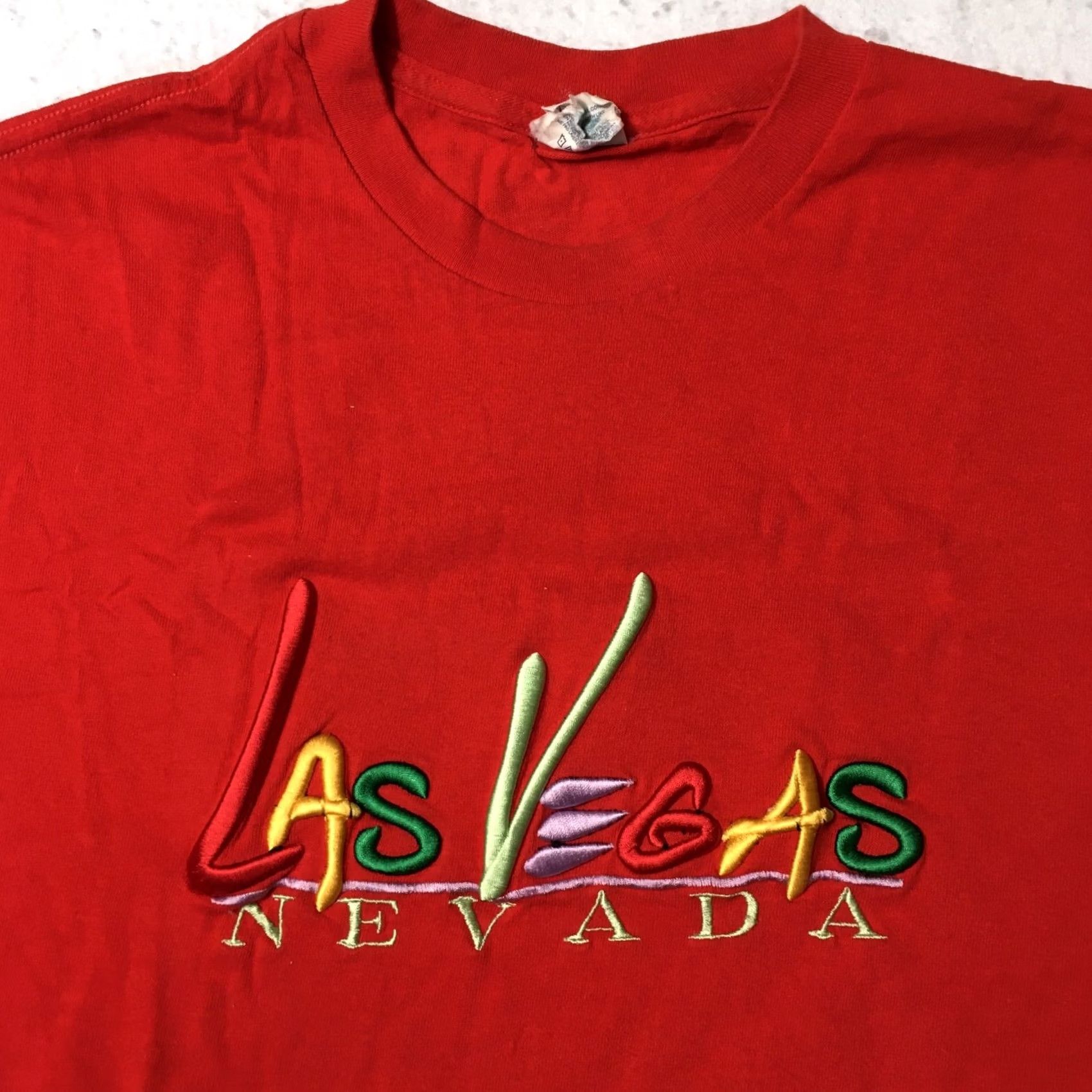 Delta VINTAGE Las Vegas Shirt Mens Red Nevada Embroidered Short Sleeve XXL Size US XXL / EU 58 / 5 - 2 Thumbnail