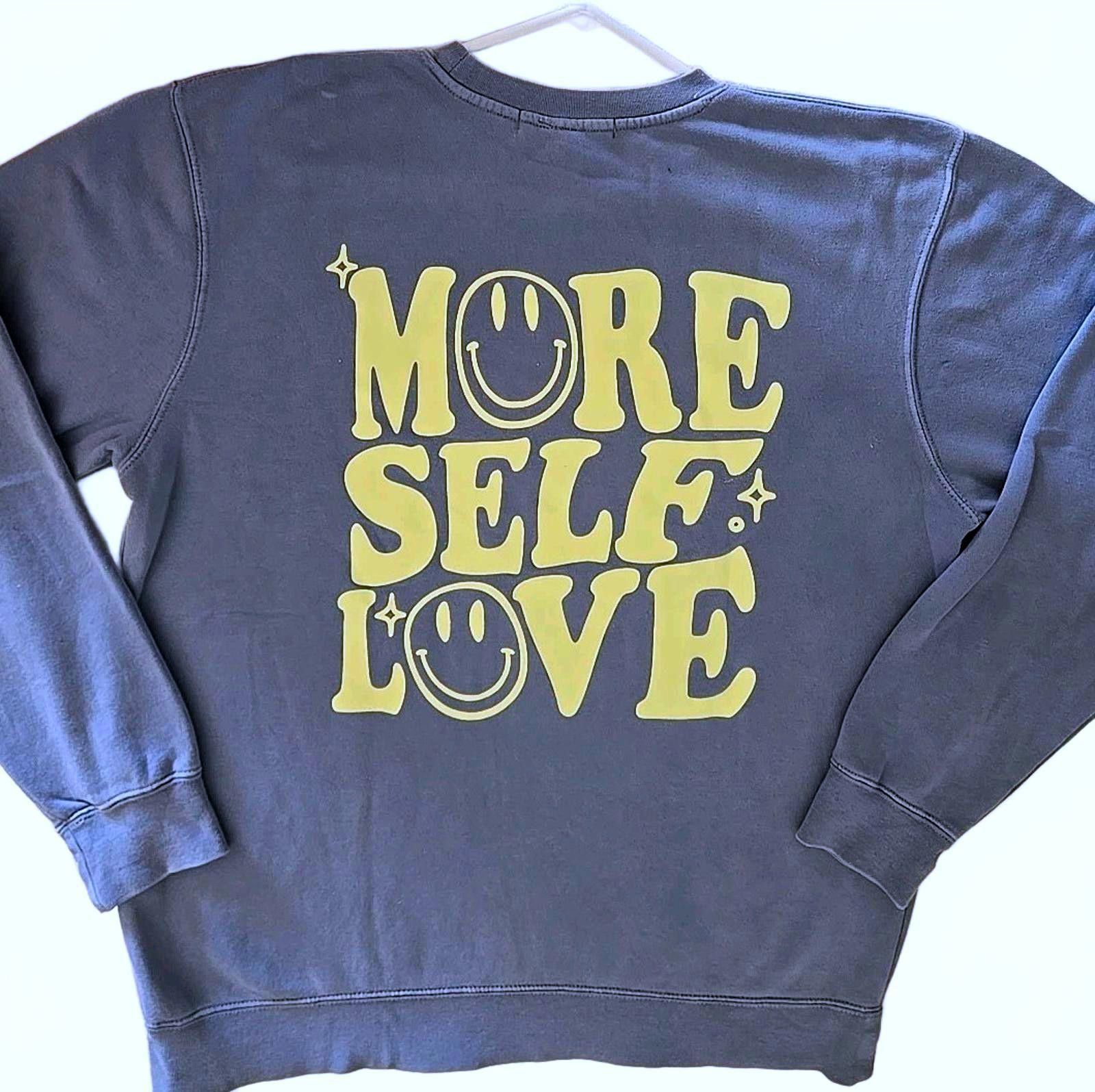Other BLT More Self Love Blue Pullover Sweatshirt sz M Unisex USA Size M / US 6-8 / IT 42-44 - 1 Thumbnail