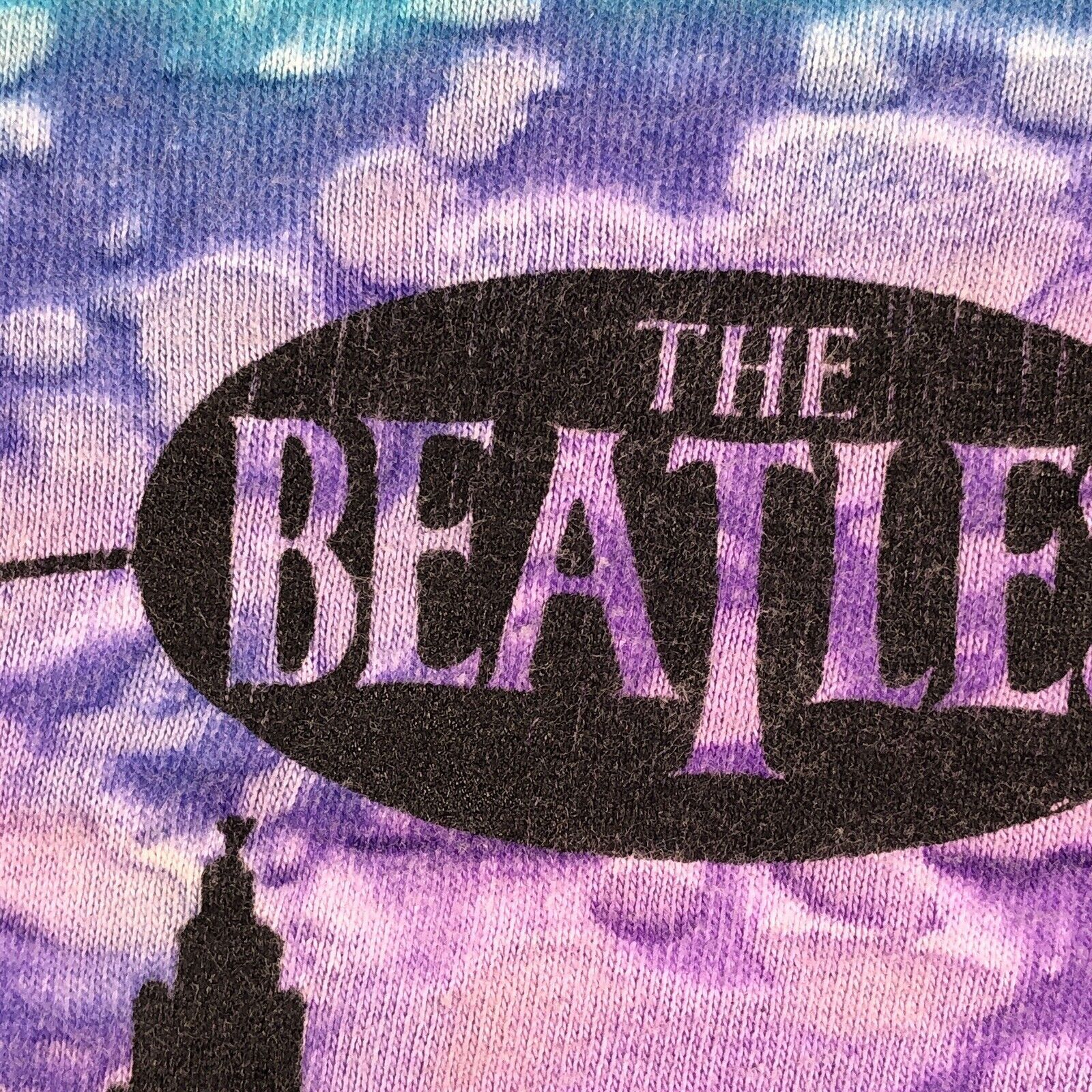 Apple Beatles Vintage T-Shirt Long Sleeve Tie Dye Blue Purple XXL Size US XXL / EU 58 / 5 - 3 Thumbnail