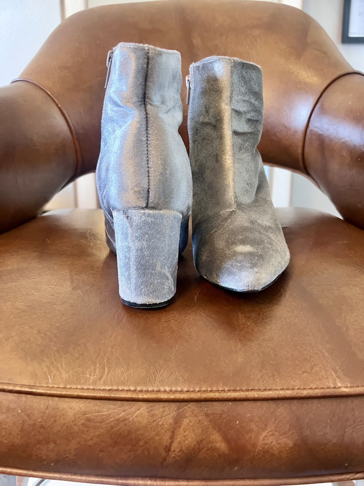 Steve Madden Steve Madden Blue Velvet Boots size 7.5 Size US 7.5 / IT 37.5 - 2 Thumbnail