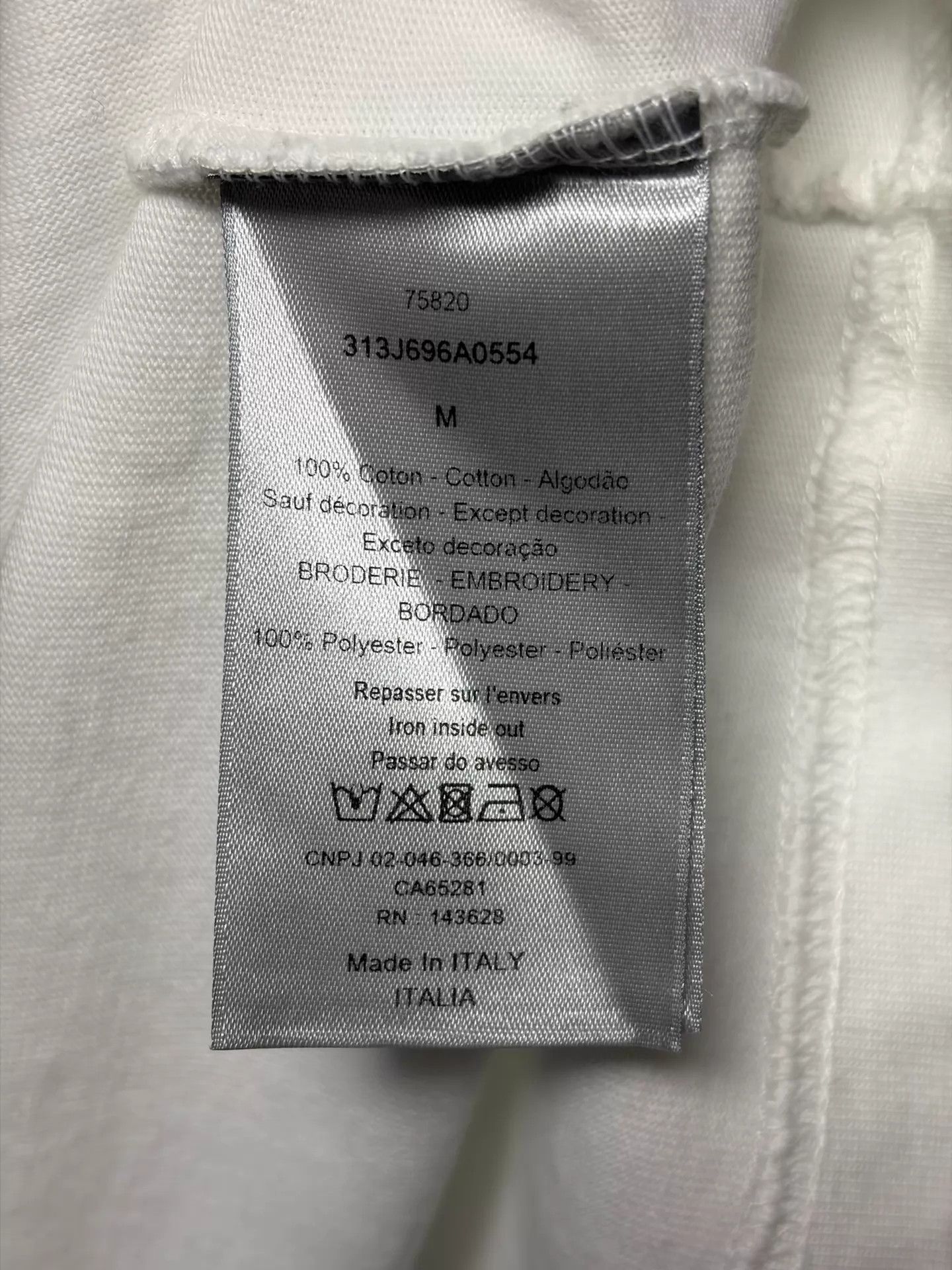 Dior Dior White Short Sleeve T - Shirt M Size US M / EU 48-50 / 2 - 4 Thumbnail