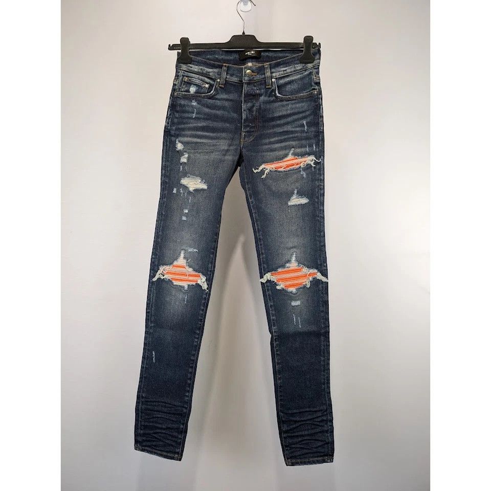 Amiri o1rshd1 MX1 Ultrasuede Jean in Deep Classic Blue Size US 38 / EU 54 - 3 Thumbnail