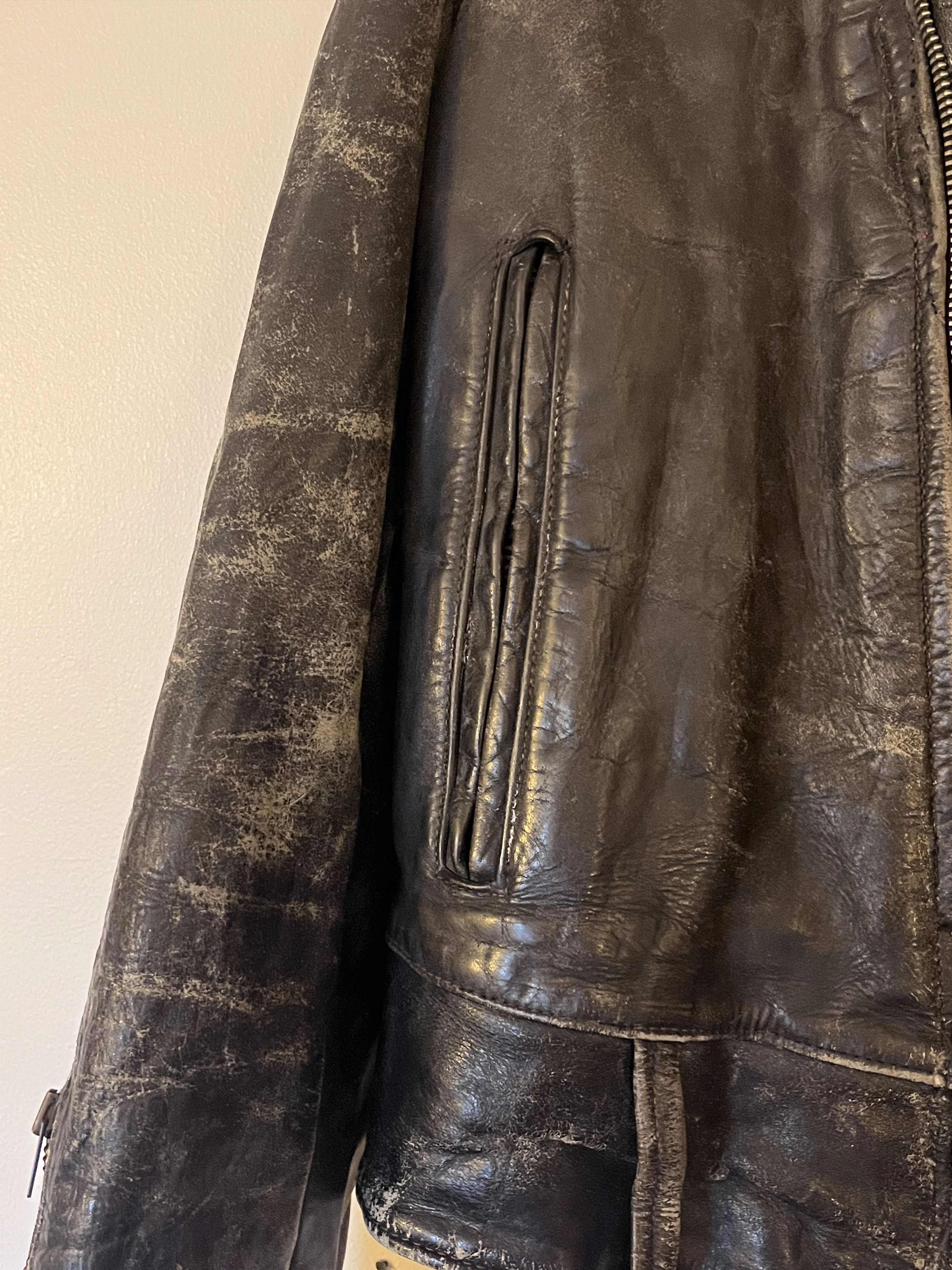 Other 1950s Hercules Steerhide D-Pocket Motorcycle Jacket Size 38 Size US M / EU 48-50 / 2 - 3 Thumbnail
