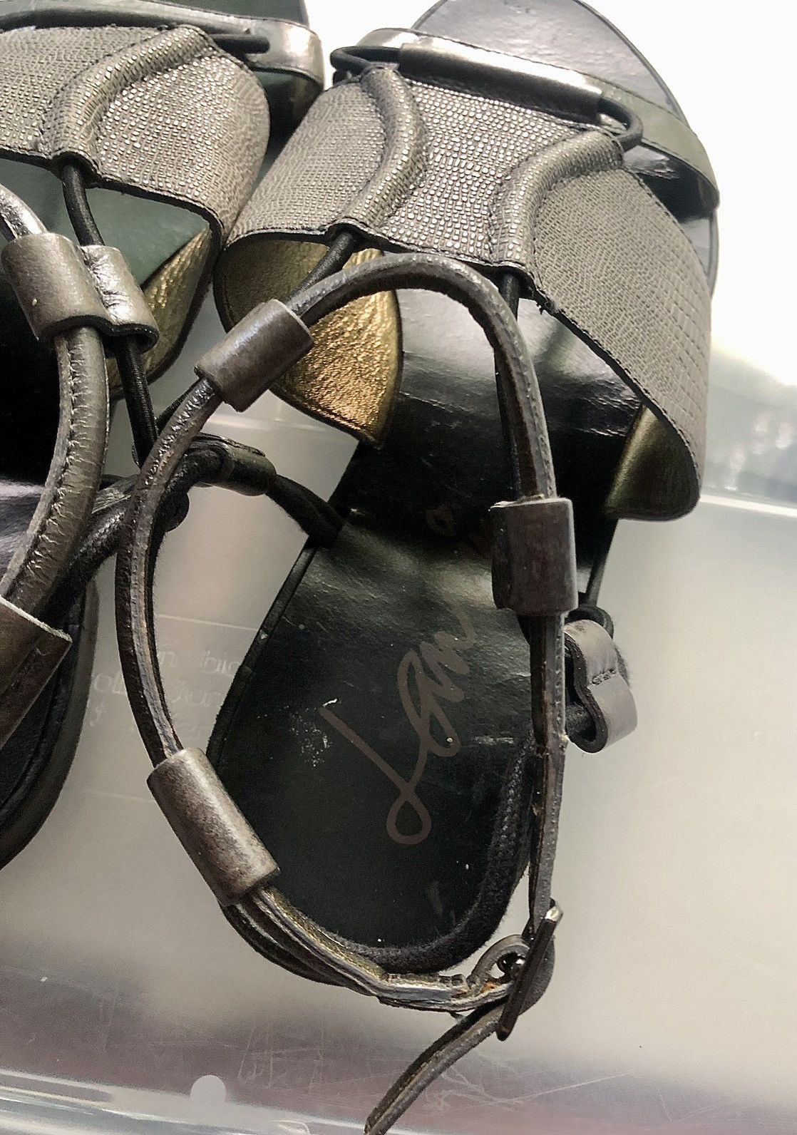 Lanvin Lanvin SS2011 Silver Leather Gladiator Sandals Size US 9.5 / IT 39.5 - 22 Thumbnail