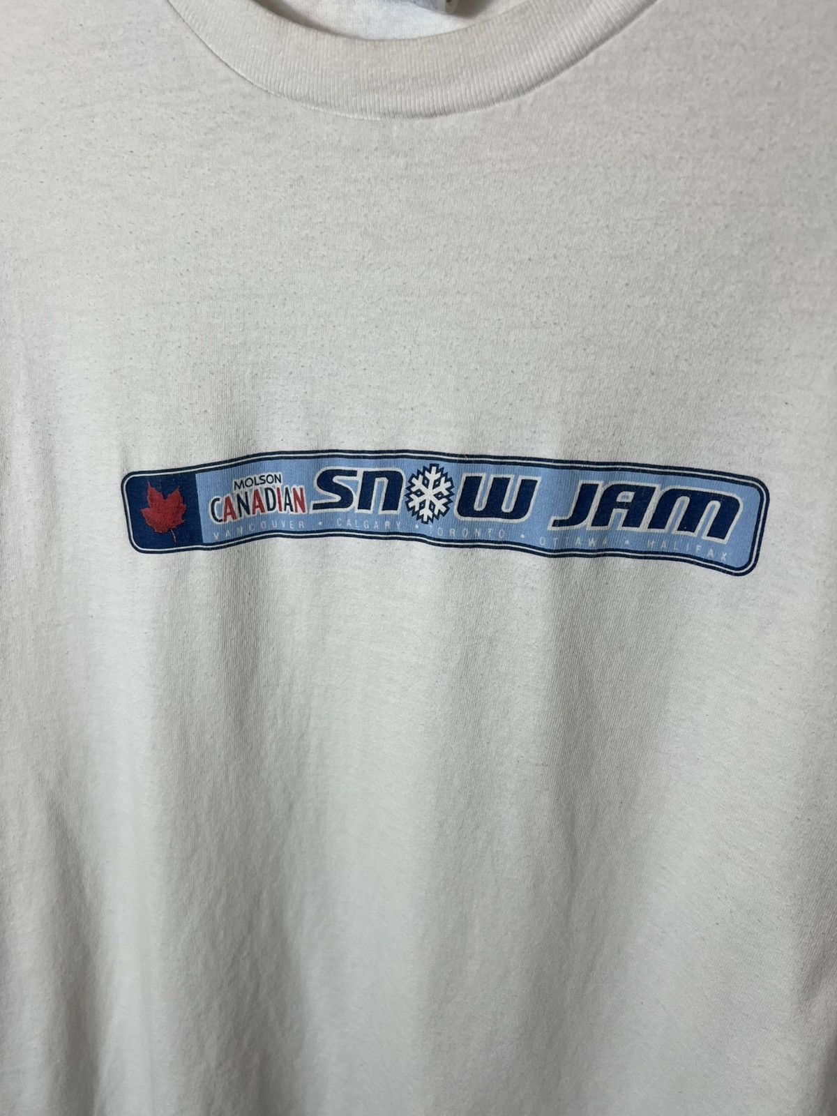 Vintage Vintage Ski Molson Canadian SNOW JAM Beer Promo T-Shirt Size US XL / EU 56 / 4 - 2 Thumbnail