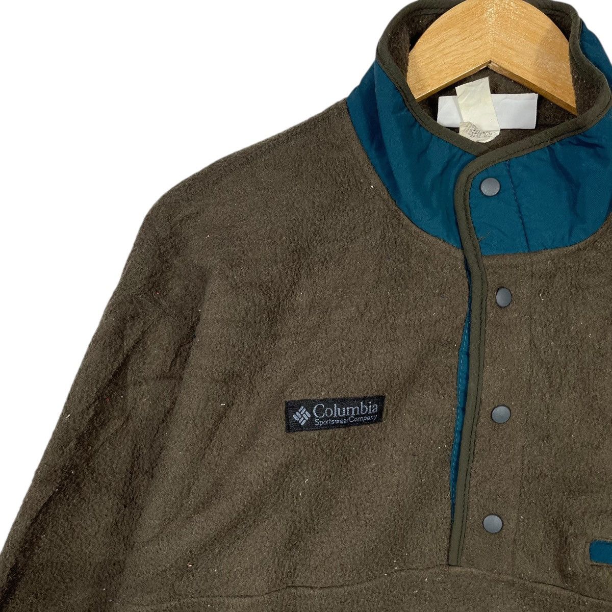 Columbia Vintage Columbia Fleece Pullover Snap Neck USA Made Brown Size US M / EU 48-50 / 2 - 5 Thumbnail