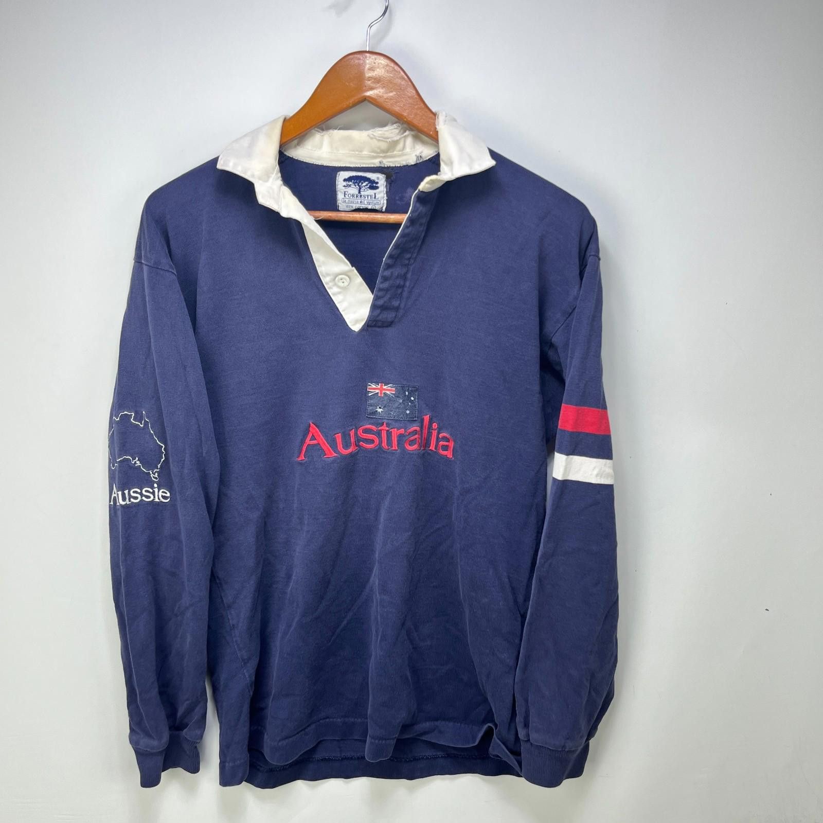 Vintage Vintage 80s Australia Rugby Long Sleeve Polo Shirt Small Size US S / EU 44-46 / 1 - 1 Thumbnail