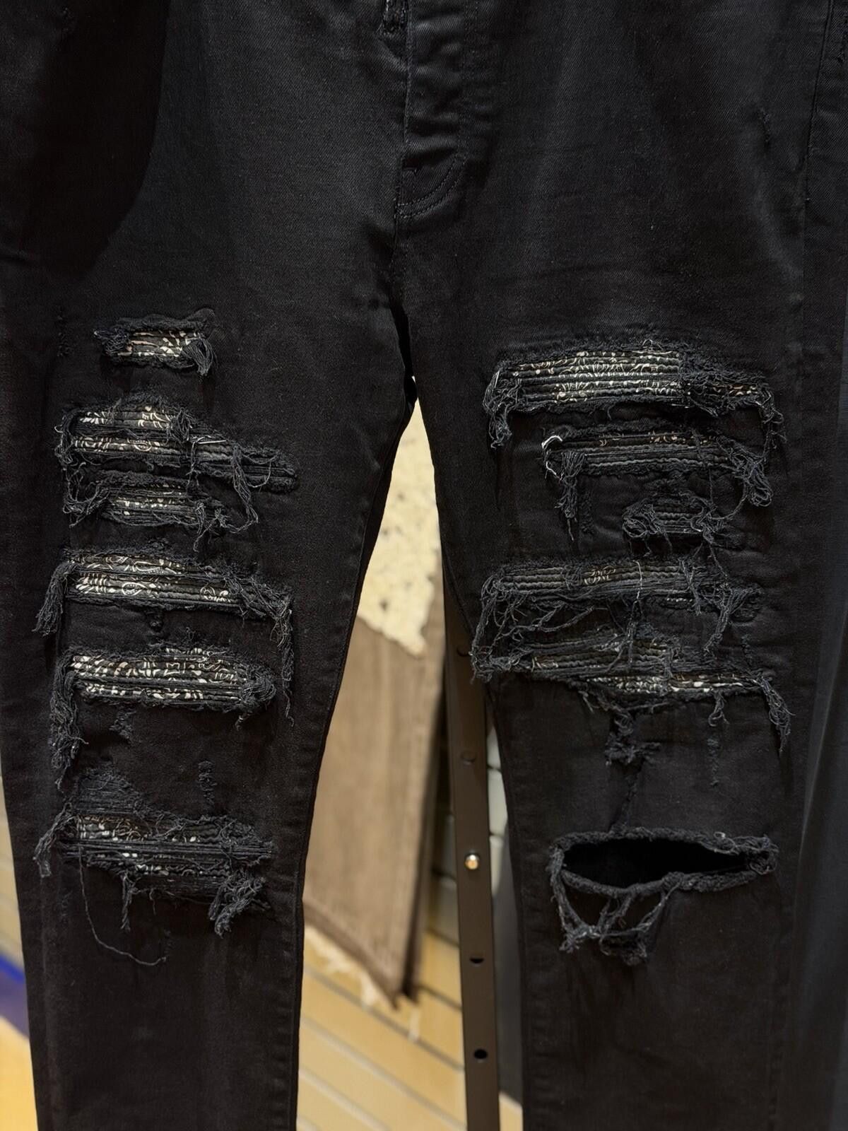 Amiri Size 36 - Amiri Black White Bandanna Jeans 100% Authentic Size US 38 / EU 54 - 5 Thumbnail