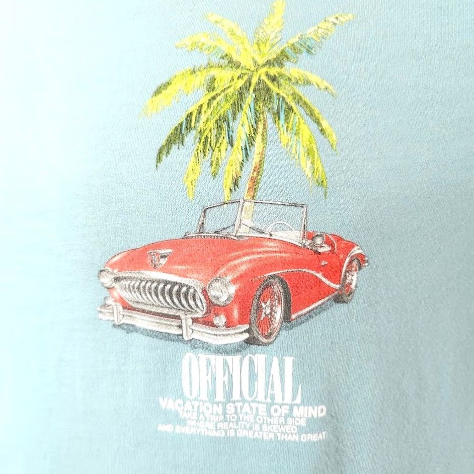 Vintage Vintage Car T Shirt Mens Small Blue RGSTR Short Sleeve Crew Neck Cotton Size US S / EU 44-46 / 1 - 3 Thumbnail