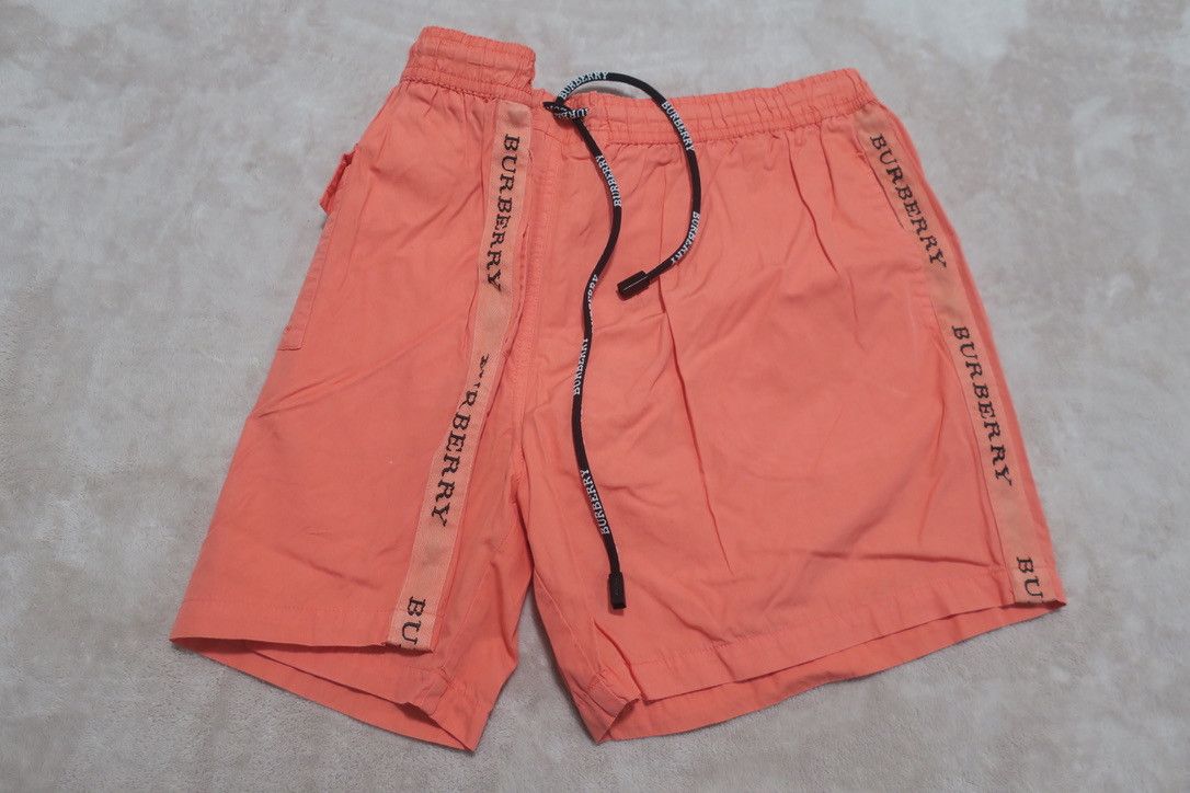 Burberry Men's Swim Trunks Salmon Side Embroidered Print Size XL Size US 32 / EU 48 - 6 Thumbnail