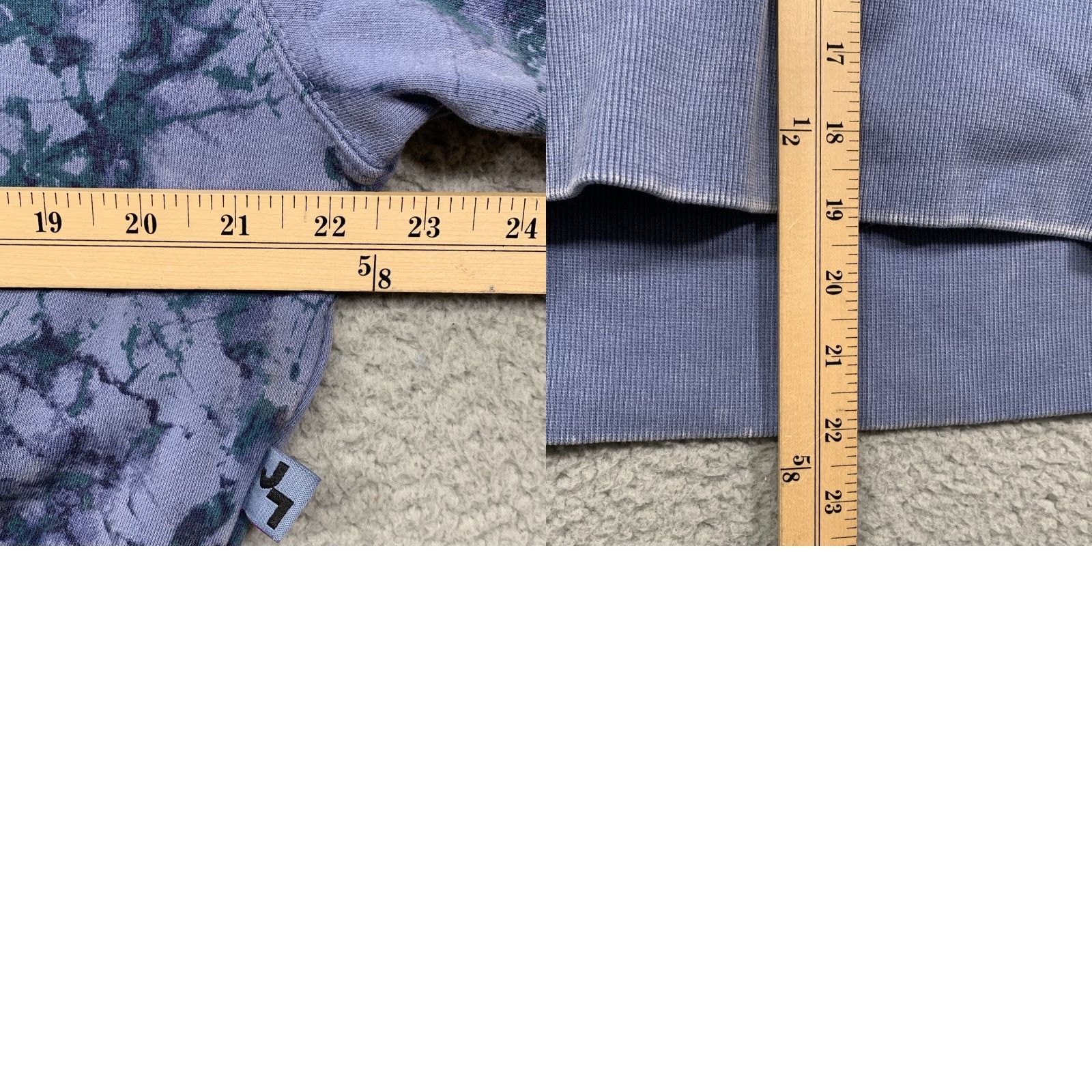Vintage Joy Lab Women’s Sweatshirt Marble Blue Cropped Size Small Pullover Crew Neck Activewear NWT Size S / US 4 / IT 40 - 8 Thumbnail