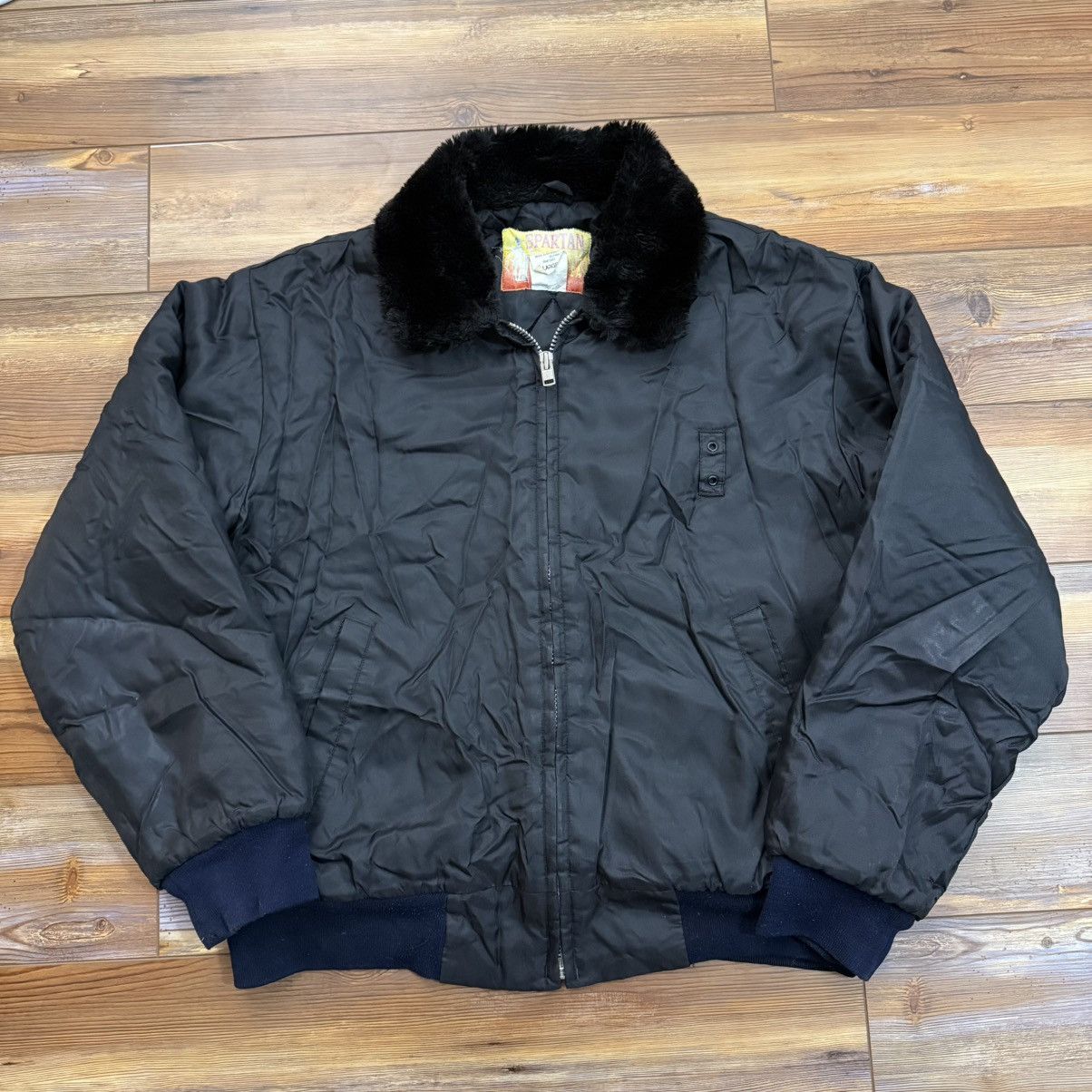 Other Vintage 80’s Spartan Fur Bomber Black Jacket Size US L / EU 52-54 / 3 - 1 Thumbnail