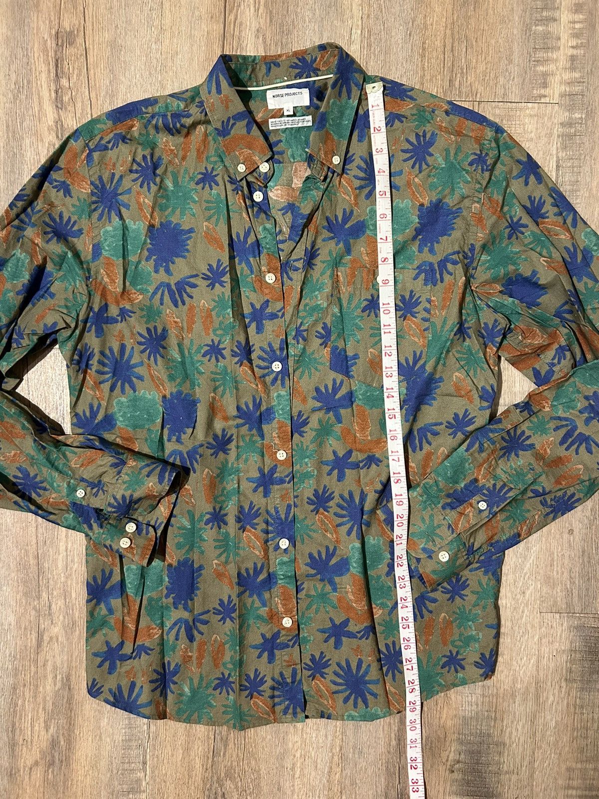 Norse Projects Botanical print button down shirt Size US XL / EU 56 / 4 - 6 Thumbnail