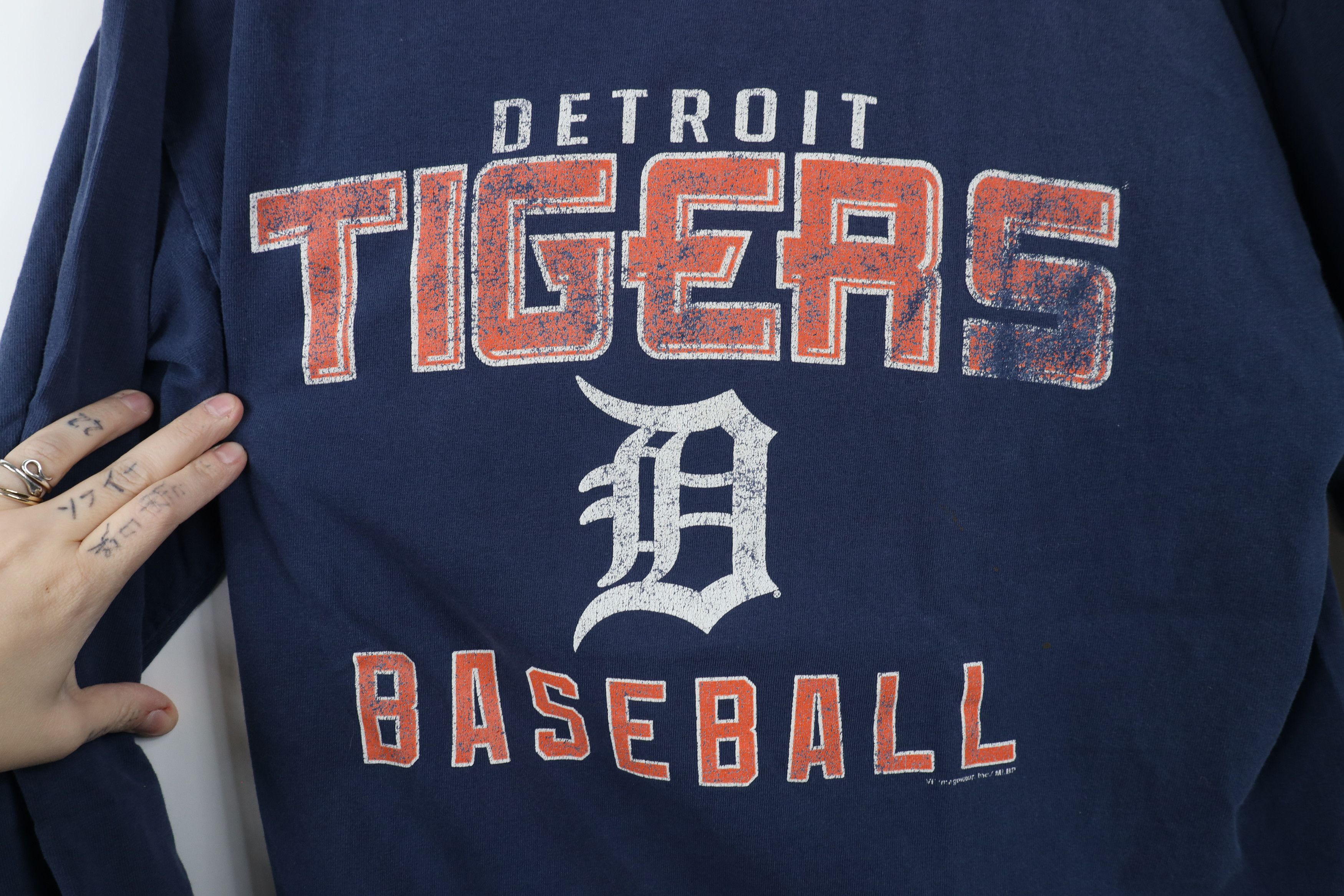 Vintage Vintage D Detroit Tigers Baseball Long Sleeve T-Shirt Size US L / EU 52-54 / 3 - 6 Thumbnail