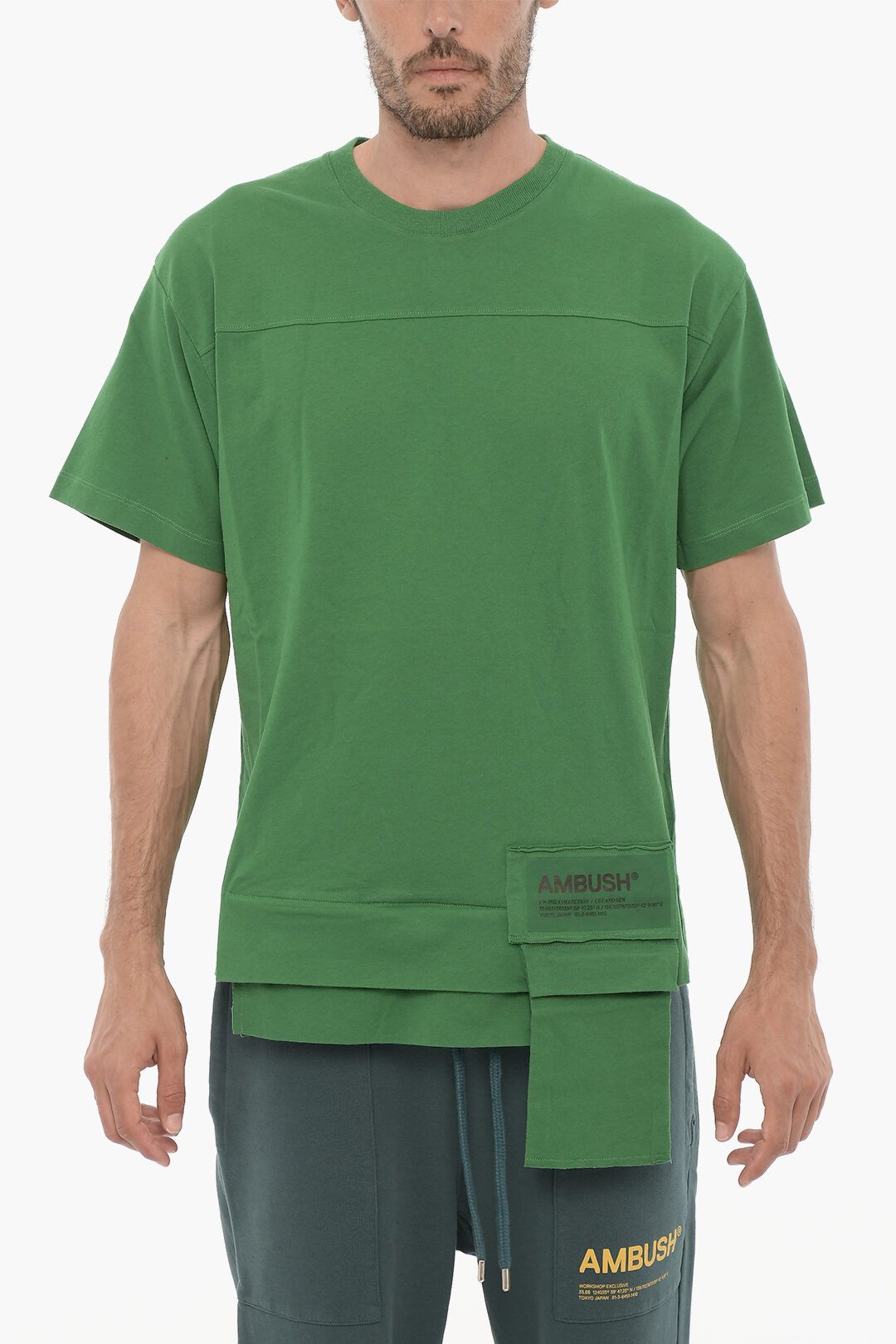Ambush Design og1mm0925 Crewneck T-Shirt in Green Size US L / EU 52-54 / 3 - 1 Thumbnail