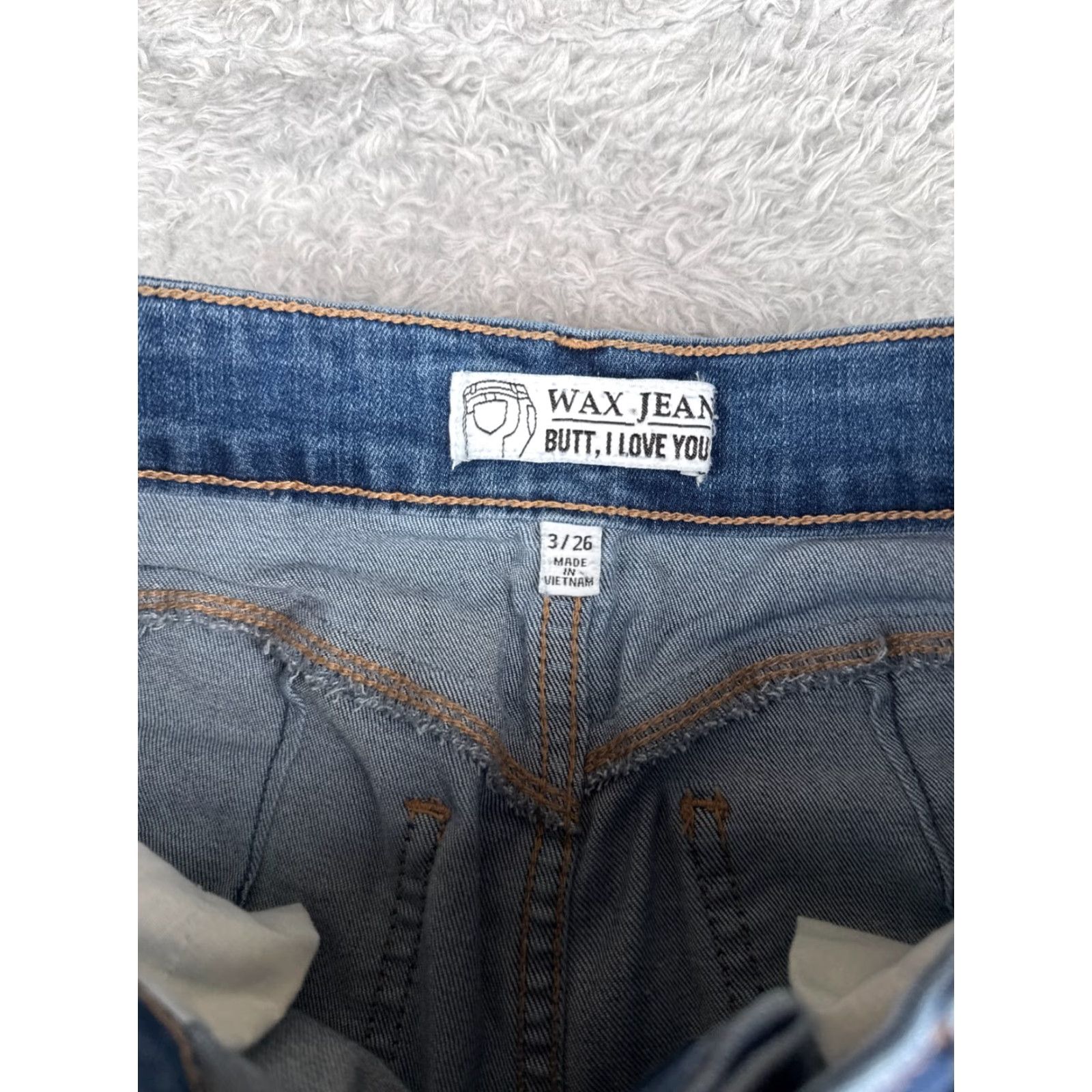 Vintage Mudd Jeans Juniors Skinny Jeans Blue Denim 34x29 Cotton Blend Distressed High Rise 5-Pocket Pockets Zip Button Mens Womens Girls Boys Size 38" / US 16 / IT 52 - 6 Thumbnail