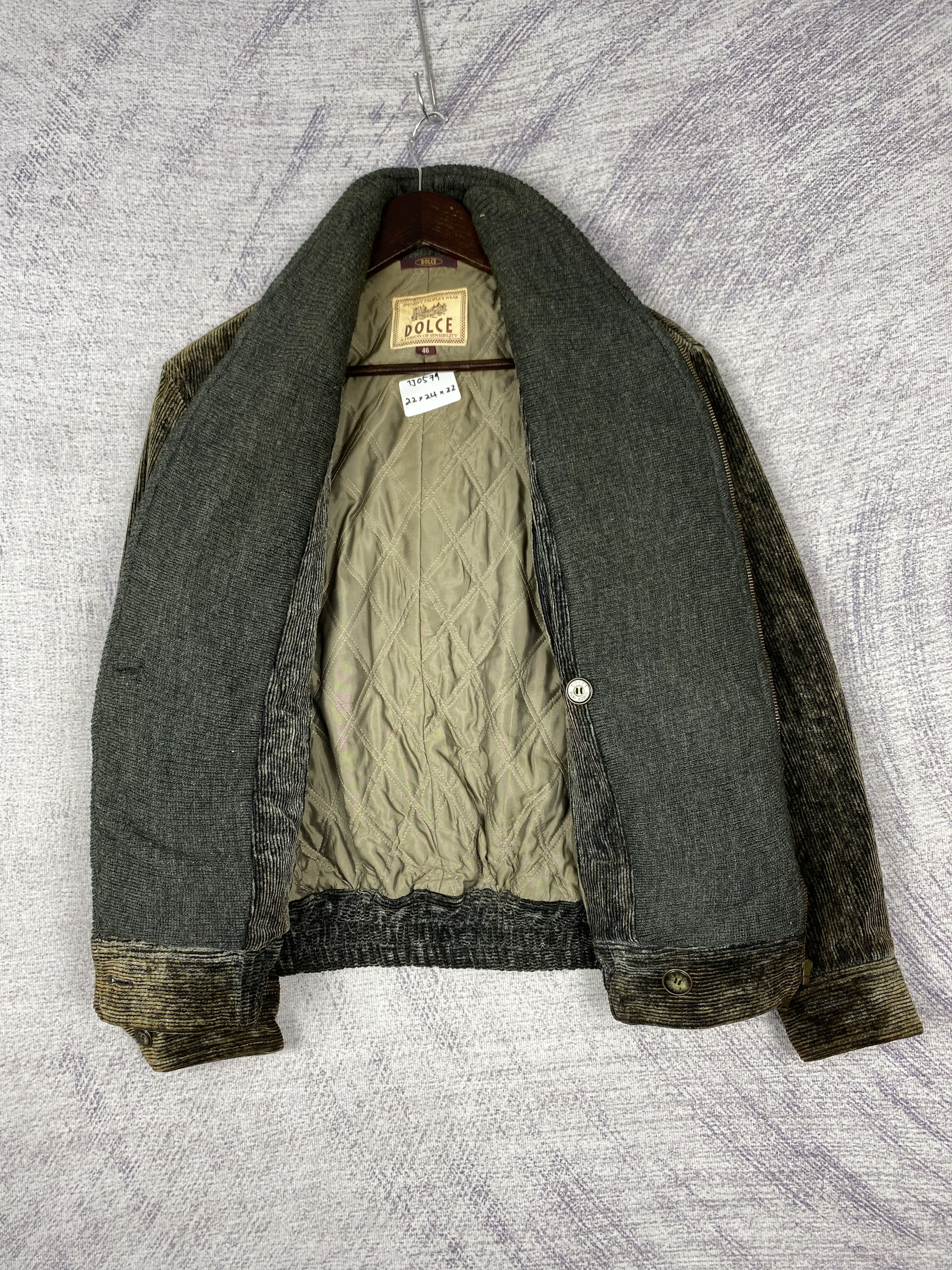 Japanese Brand Vintage Dolce Quilted Lining Right Zipper Seersucker Jacket Size US S / EU 44-46 / 1 - 4 Thumbnail