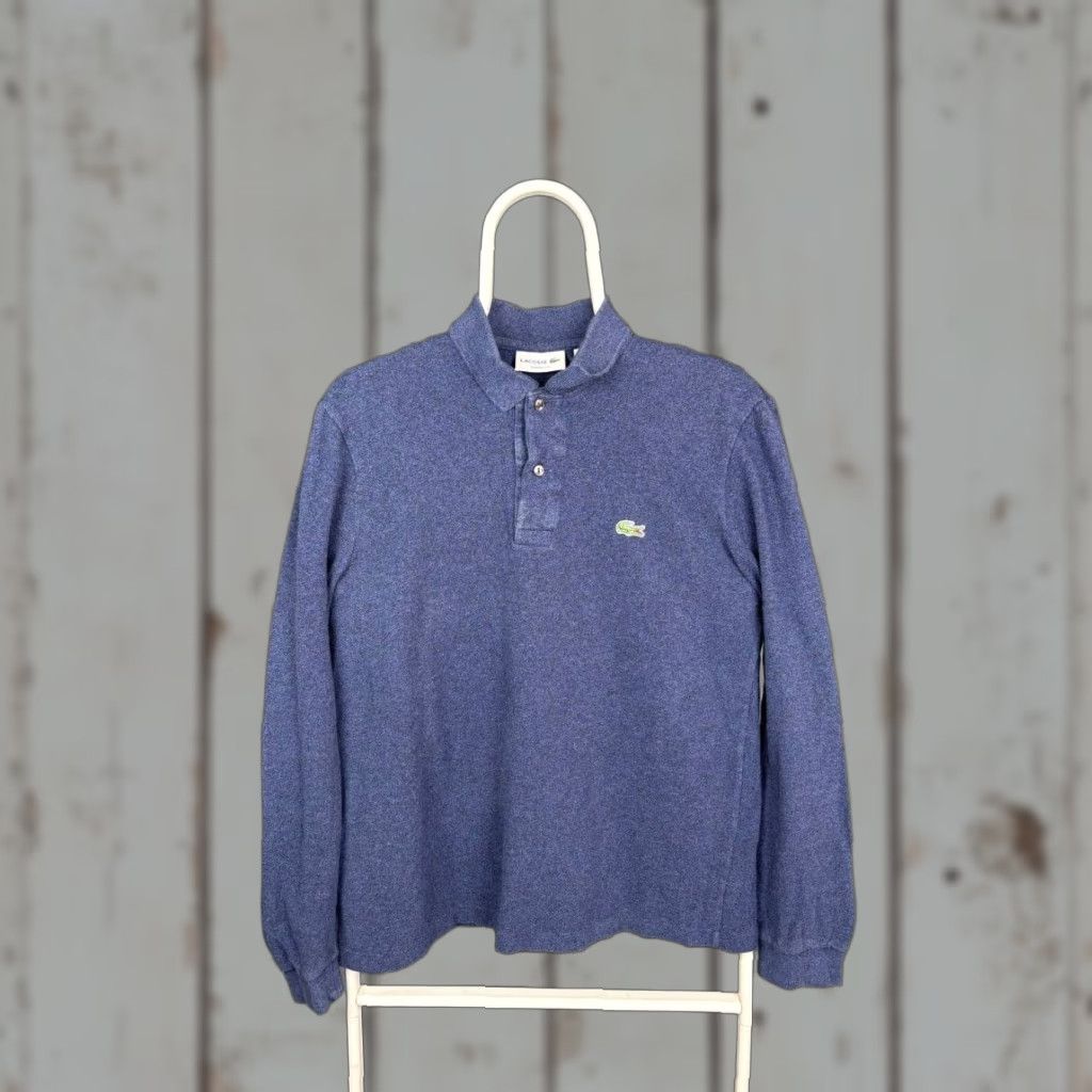 Lacoste Lacoste Polo Shirt Mens Blue Cotton Long Sleeve Collared Button Shirt Sl Silver Logo 20 Chest Regular Size S Size US S / EU 44-46 / 1 - 1 Thumbnail