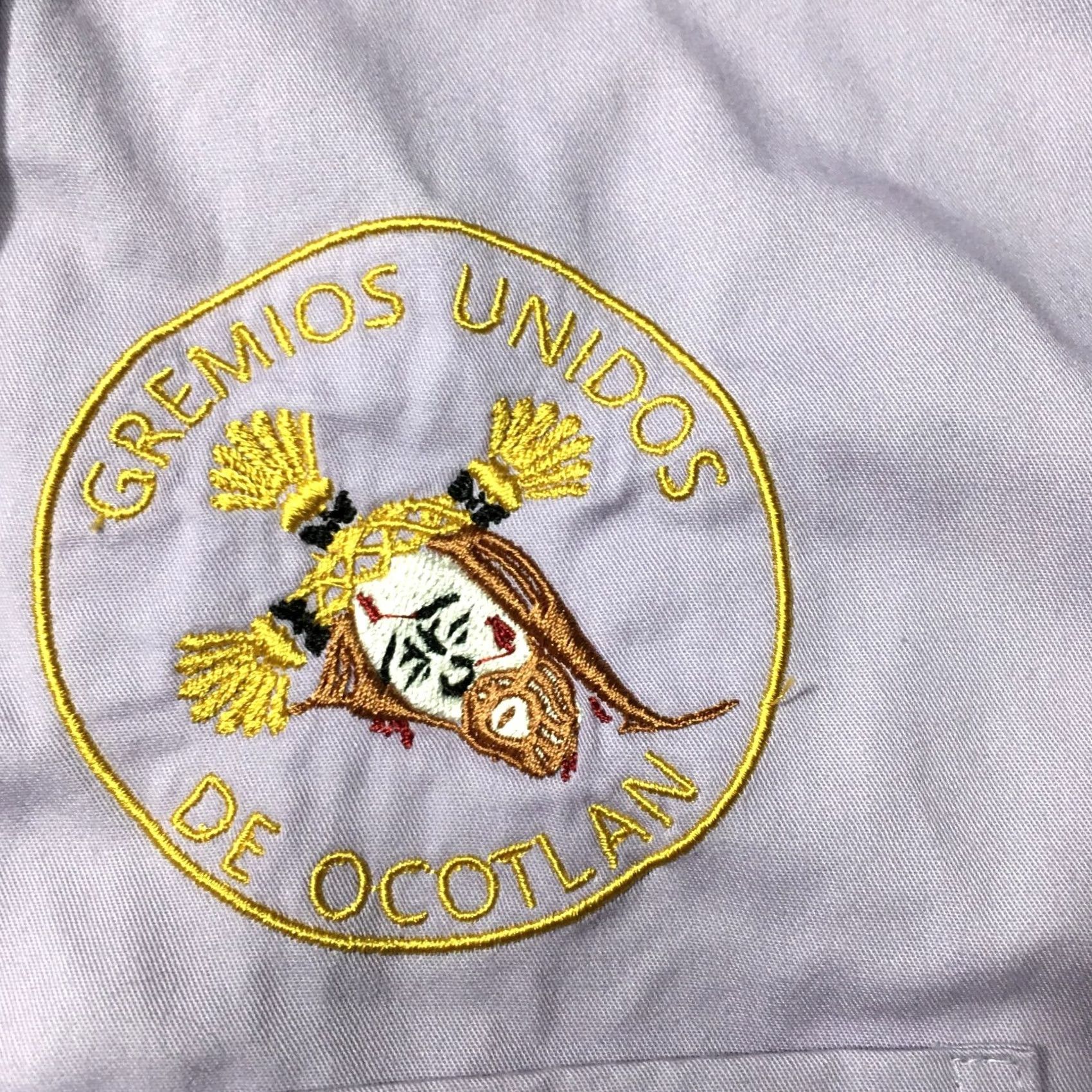 Vintage Airman Purple Patch(es) Button-Up Shirt Mens XL Purple Button-Up Vintage 50s Retro USA Mexico OCOTLAN GREMIOS Collared Long Sleeve Casual Workwear Size US XL / EU 56 / 4 - 3 Thumbnail