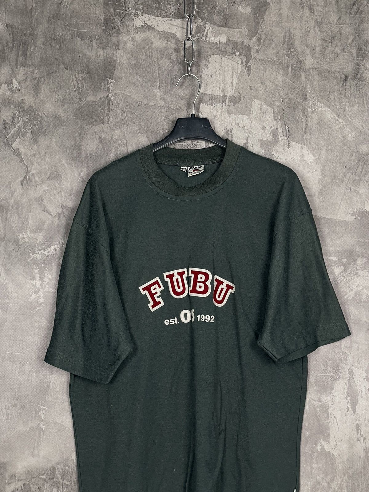 Fubu × Vintage ‼️ Vintage 90s Fubu Distressed Big Logo Tee Skate T Shirt Size US XL / EU 56 / 4 - 2 Thumbnail