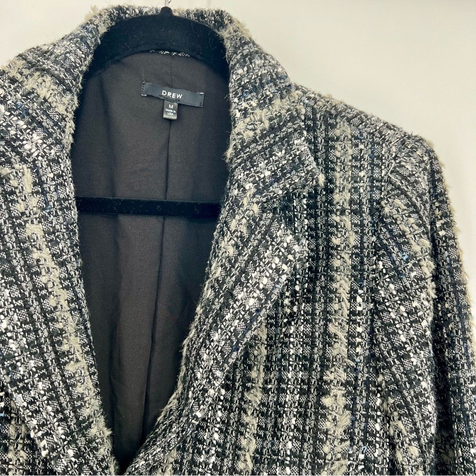 Anthropologie Anthropologie Drew Tweed Blazer Jacket Knit Formal M Size M / US 6-8 / IT 42-44 - 3 Thumbnail