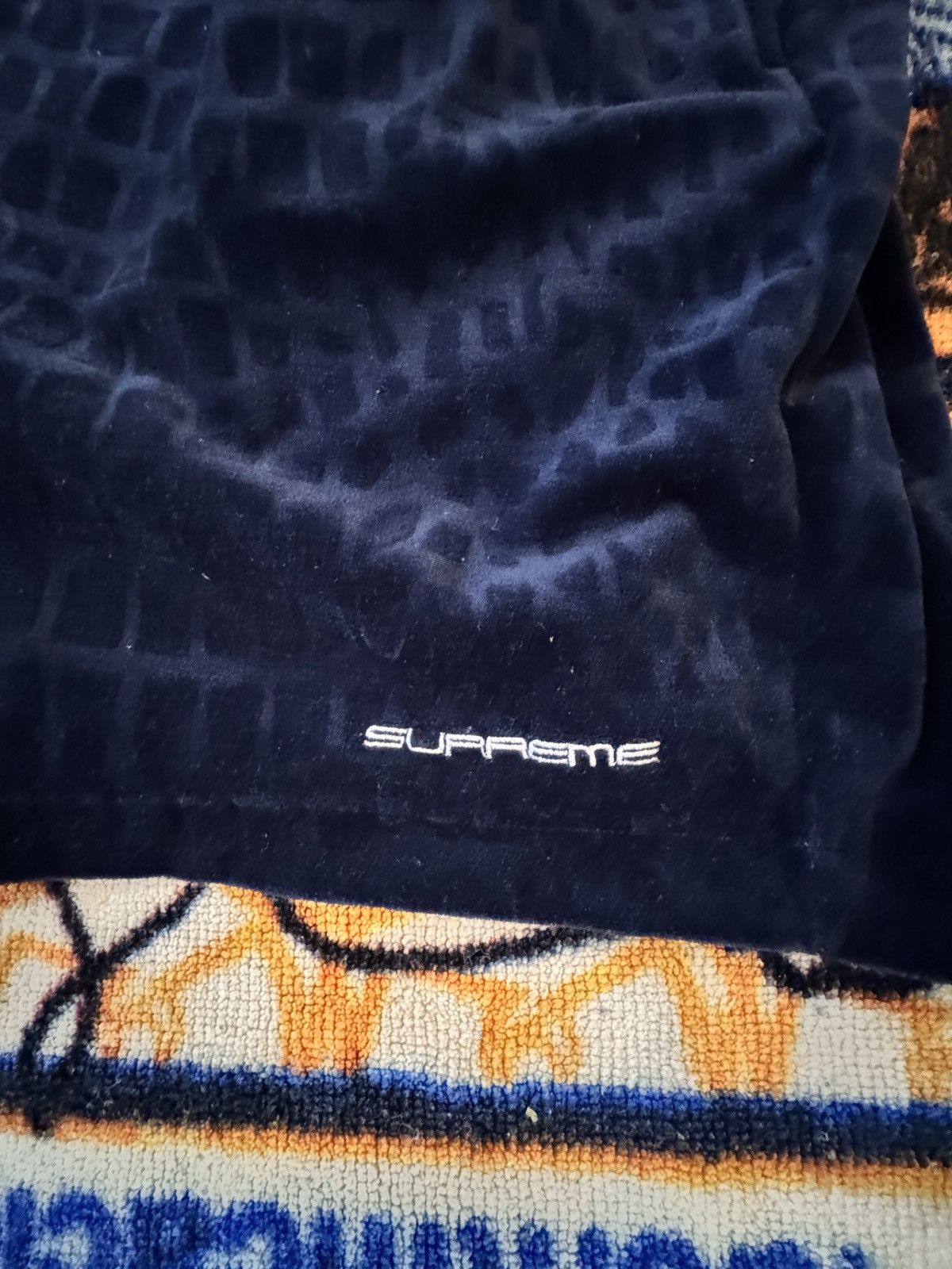 Supreme Supreme Croc Velour Two Piece Set Navy Size US M / EU 48-50 / 2 - 9 Thumbnail
