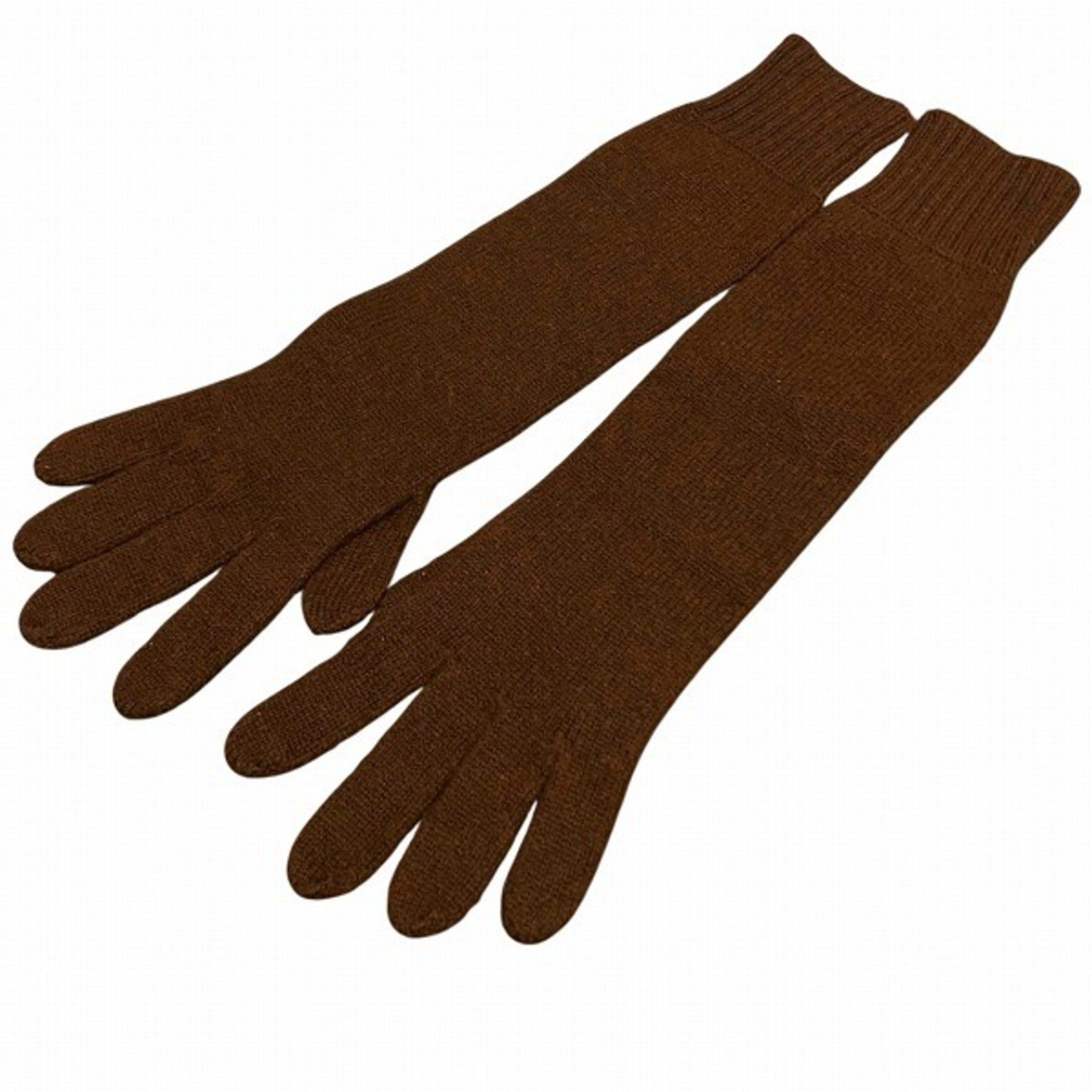 image of Hermes Long Gloves Brown Brand Accessories Ladies, Women's